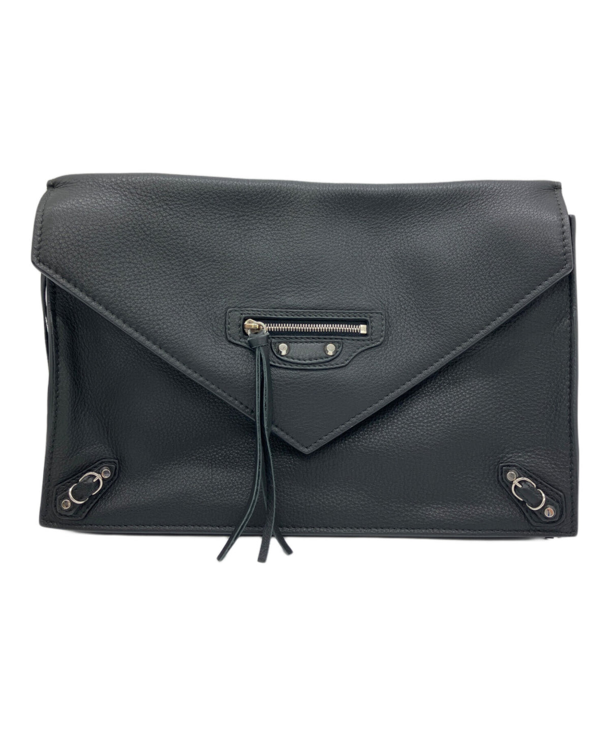 [Pre-owned] BALENCIAGA Paper Zip Around Sight Clutch Bag 357328