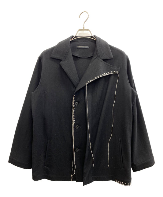 [Pre-owned] Y's W/ FLANNEL HAND STITCHED LEFT FACING SHIRT JACKET YO-J14-113