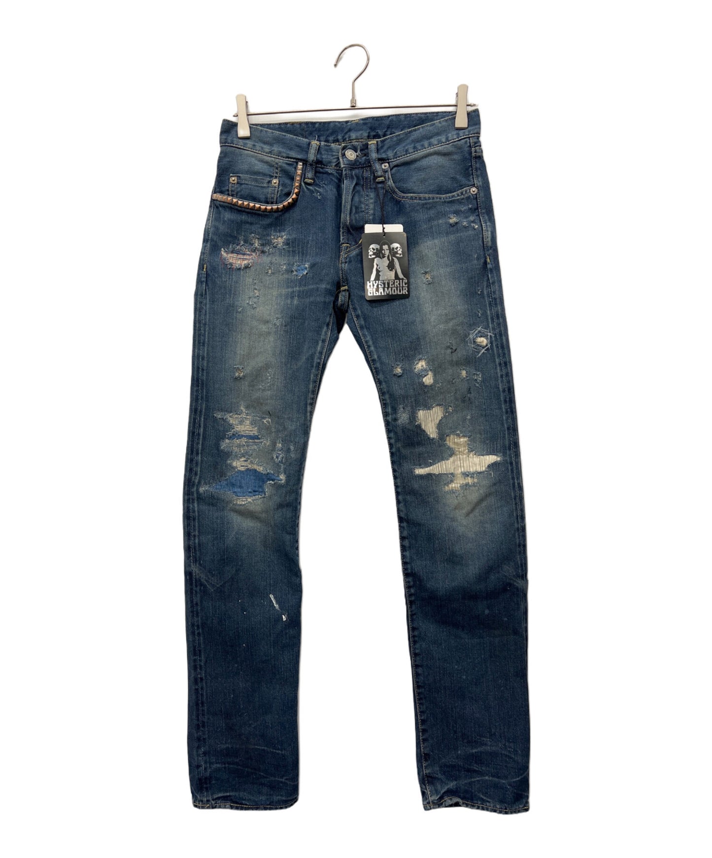 [Pre-owned] Hysteric Glamour Damaged denim pants 0224AP05