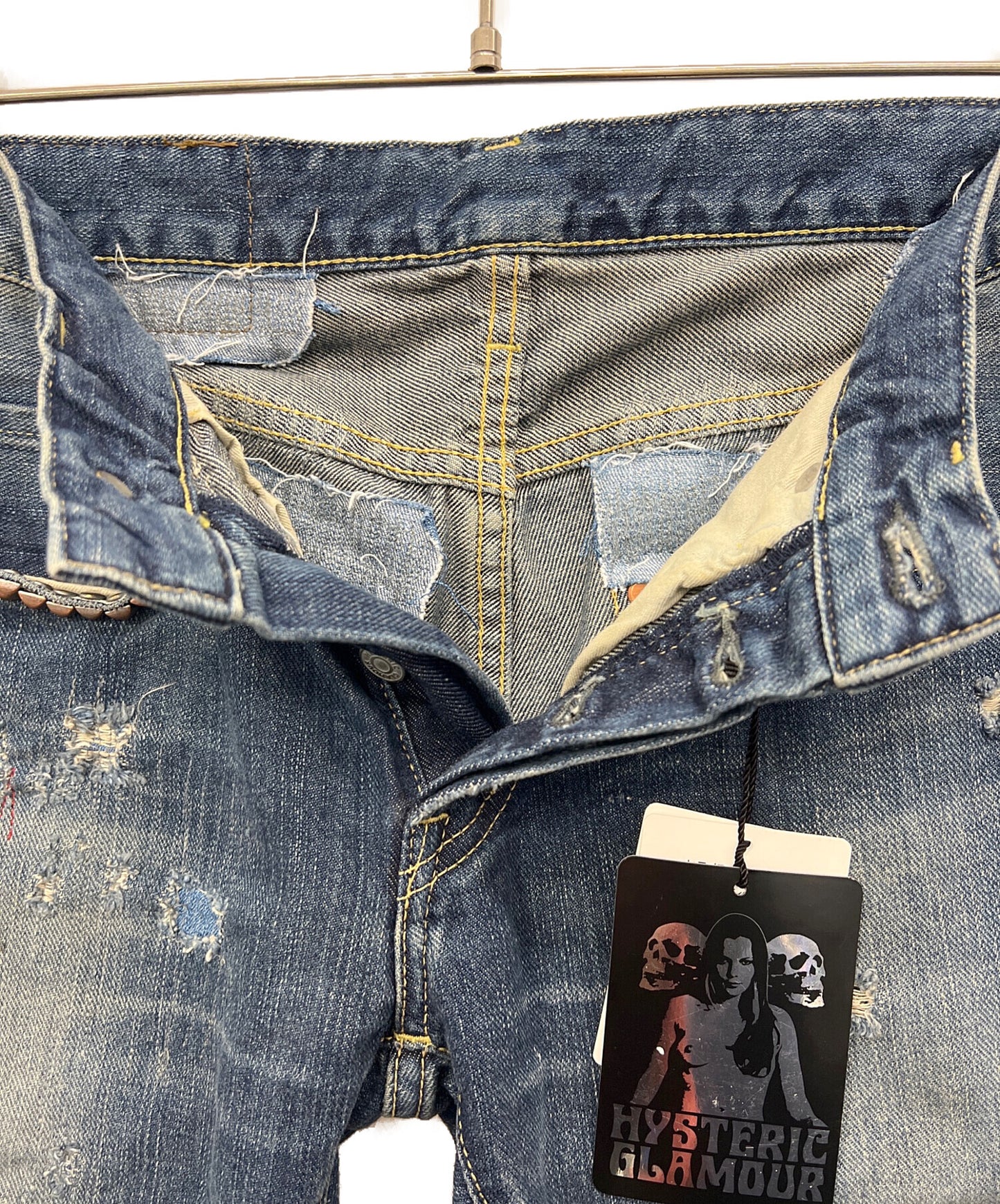 [Pre-owned] Hysteric Glamour Damaged denim pants 0224AP05