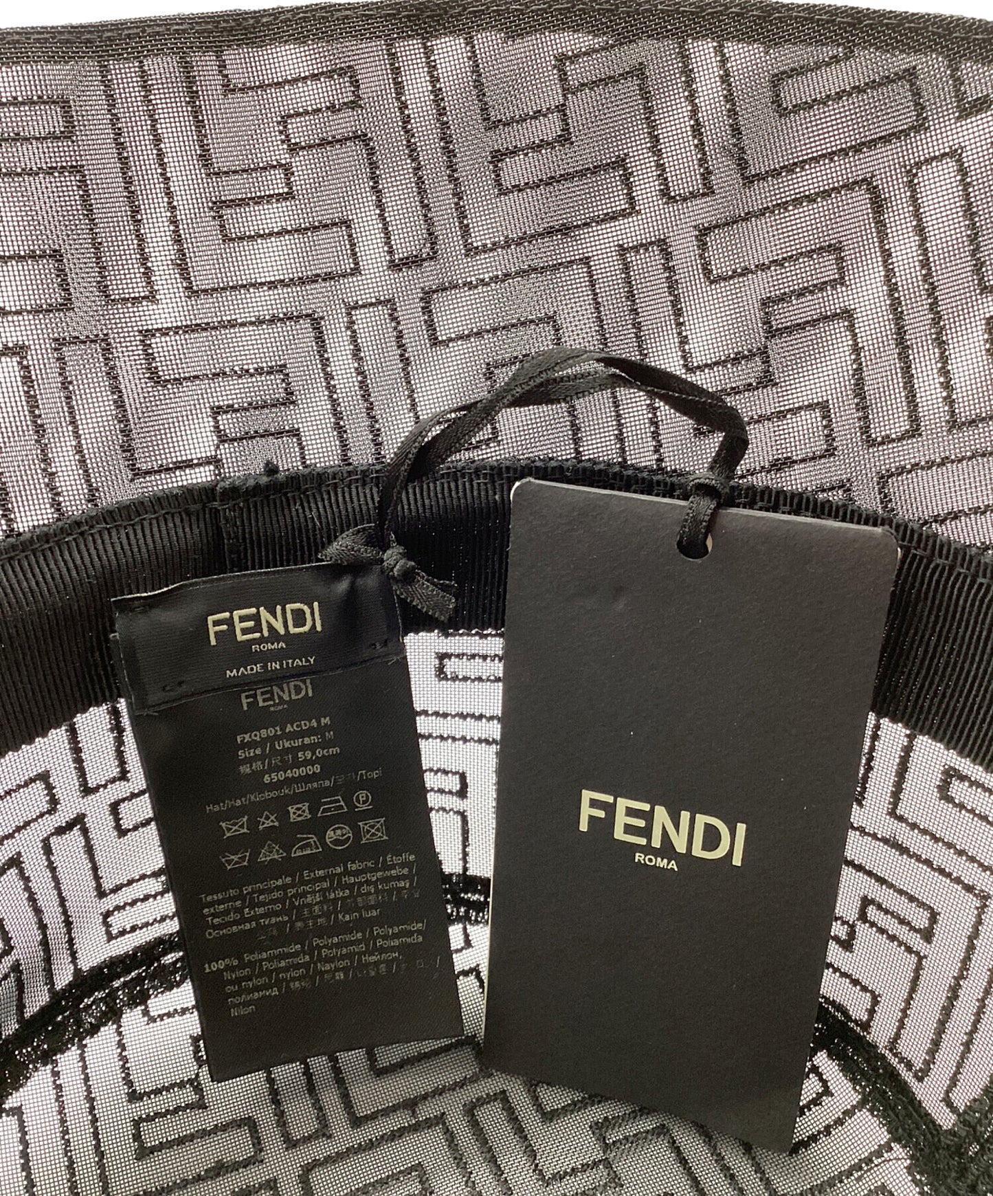 [Pre-owned] FENDI Mesh Bucket Hats FXQ801