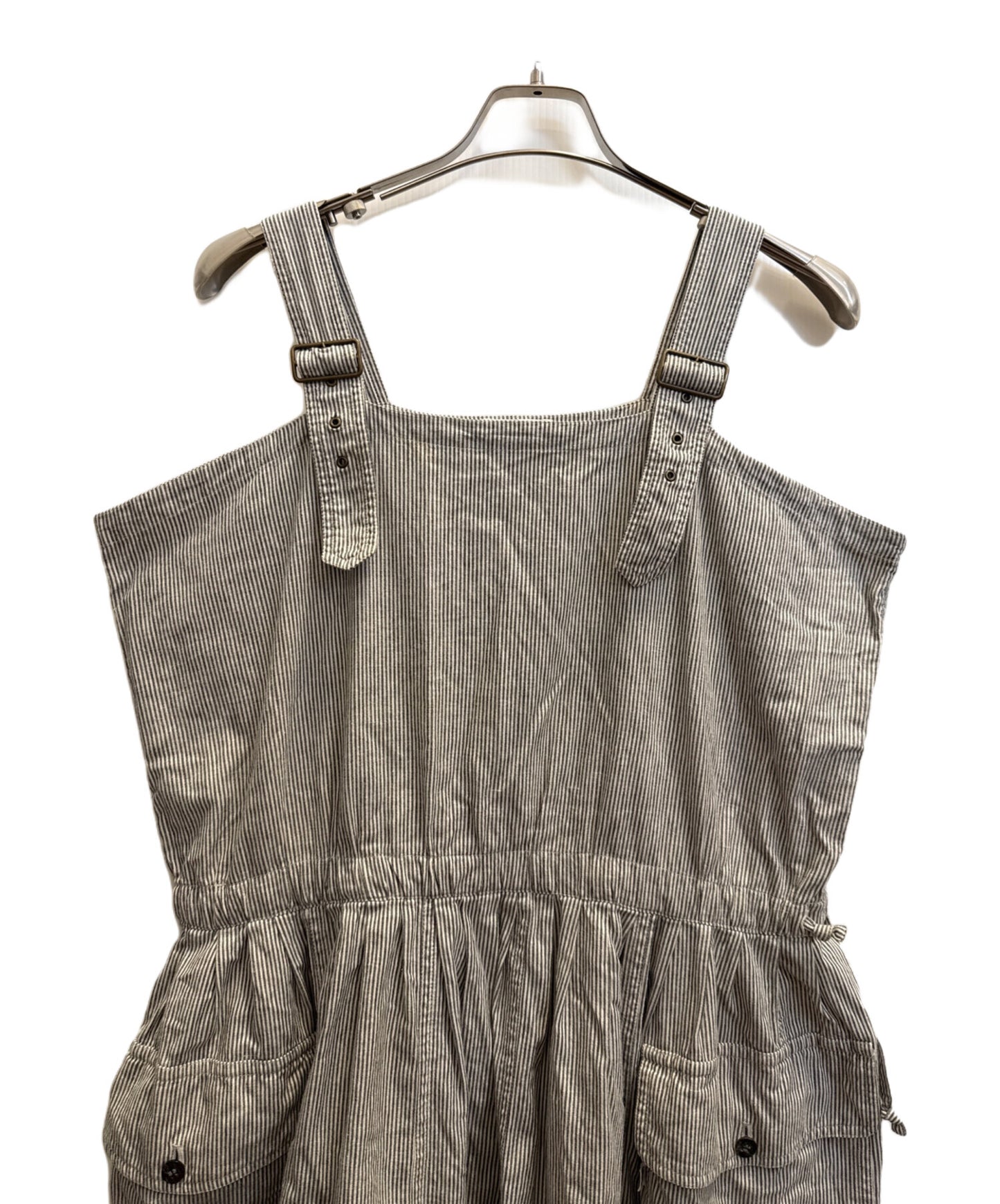 [Pre-owned] I.S. ISSEY MIYAKE SPORT Hickory-Striped Overalls