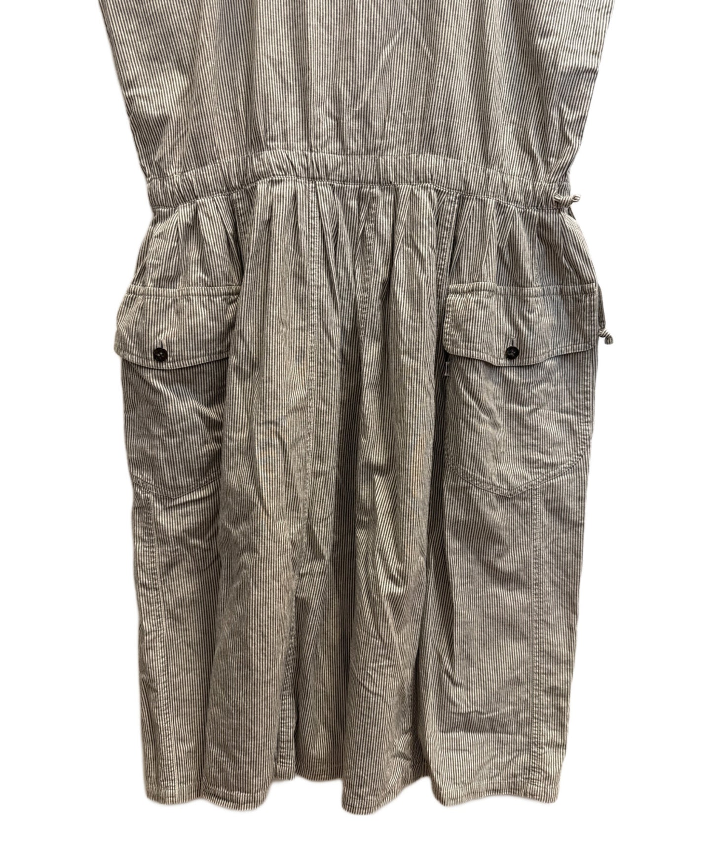 [Pre-owned] I.S. ISSEY MIYAKE SPORT Hickory-Striped Overalls