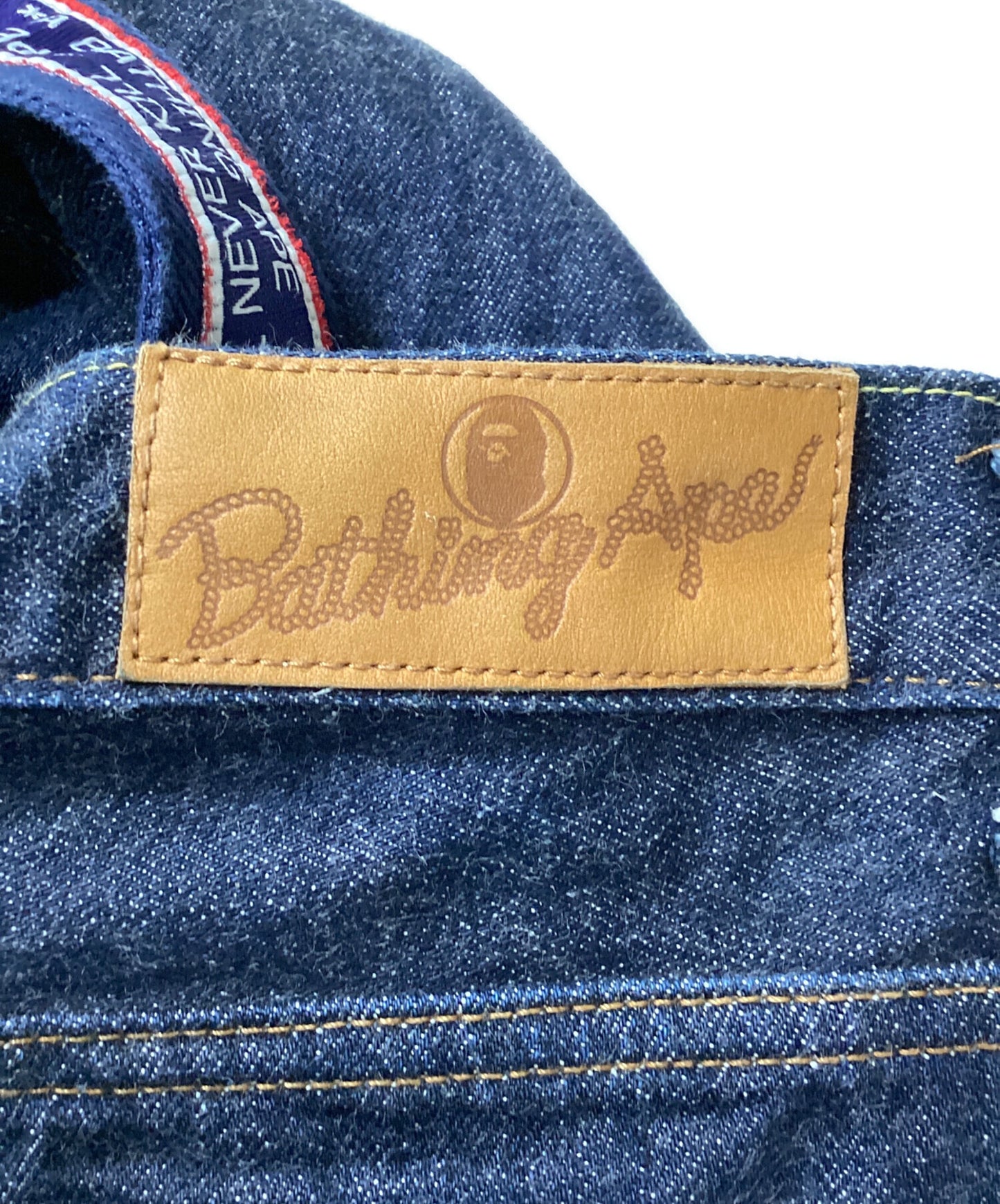 [Pre-owned] A BATHING APE Denim pants with suspender buttons 001DPE301008X