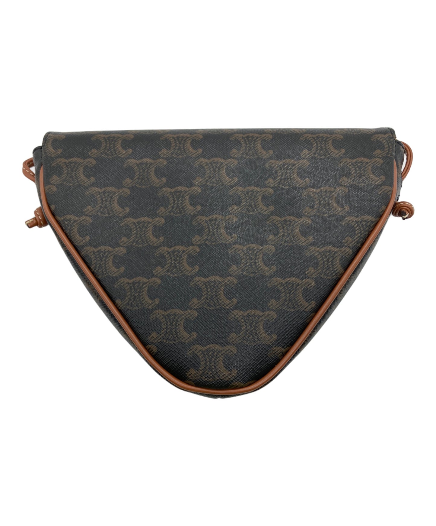 [Pre-owned] CELINE TRIONF Triangle PVC x Leather Shoulder Bag A3841832