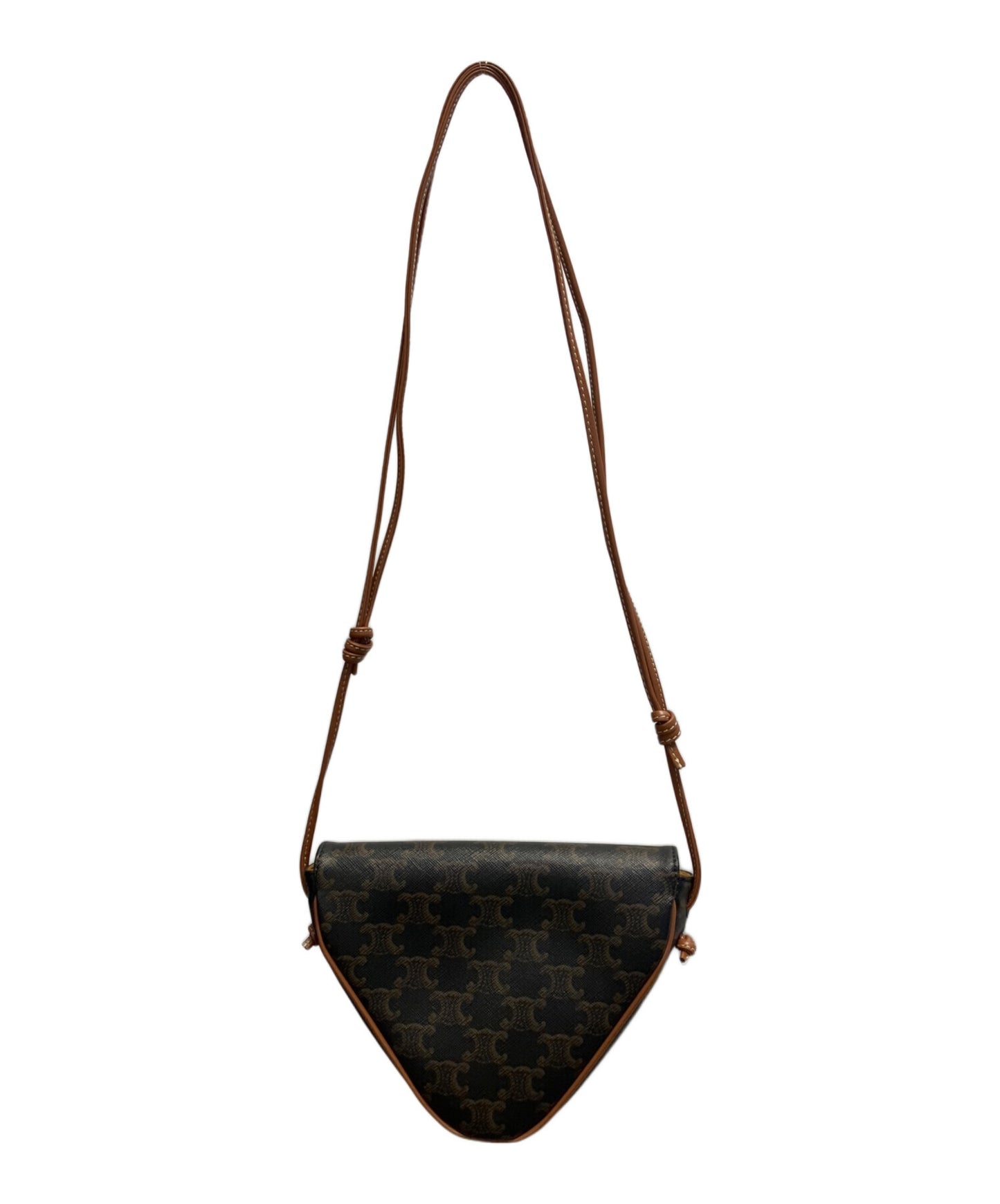 [Pre-owned] CELINE TRIONF Triangle PVC x Leather Shoulder Bag A3841832