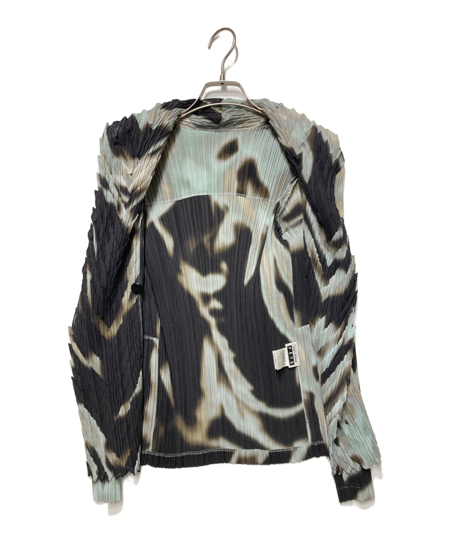 [Pre-owned] ISSEY MIYAKE FETE Pleated jacket with all over pattern IF74FD742