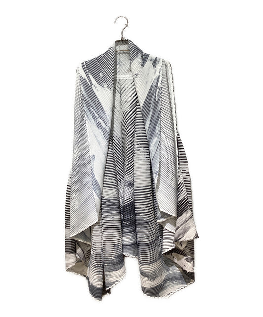 [Pre-owned] ISSEY MIYAKE Pleated long gilet IM81AD105