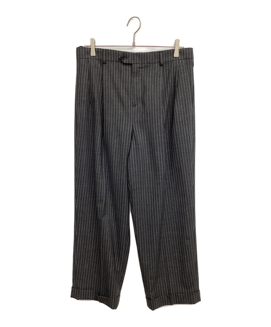 [Pre-owned] CELINE Tucked wide stripe pants 2P498158M