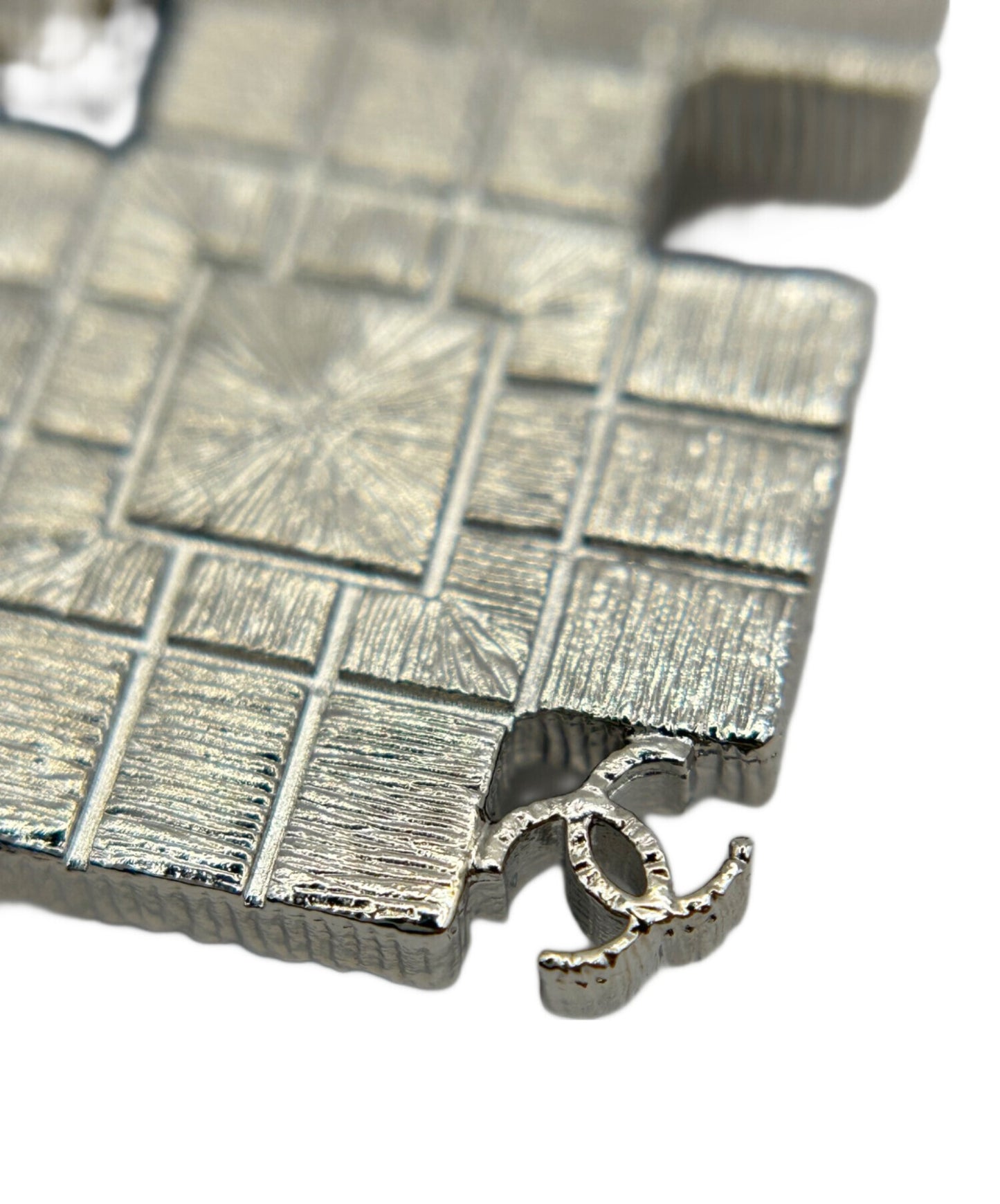 [Pre-owned] CHANEL Coco Mark Square Rhinestone Brooch