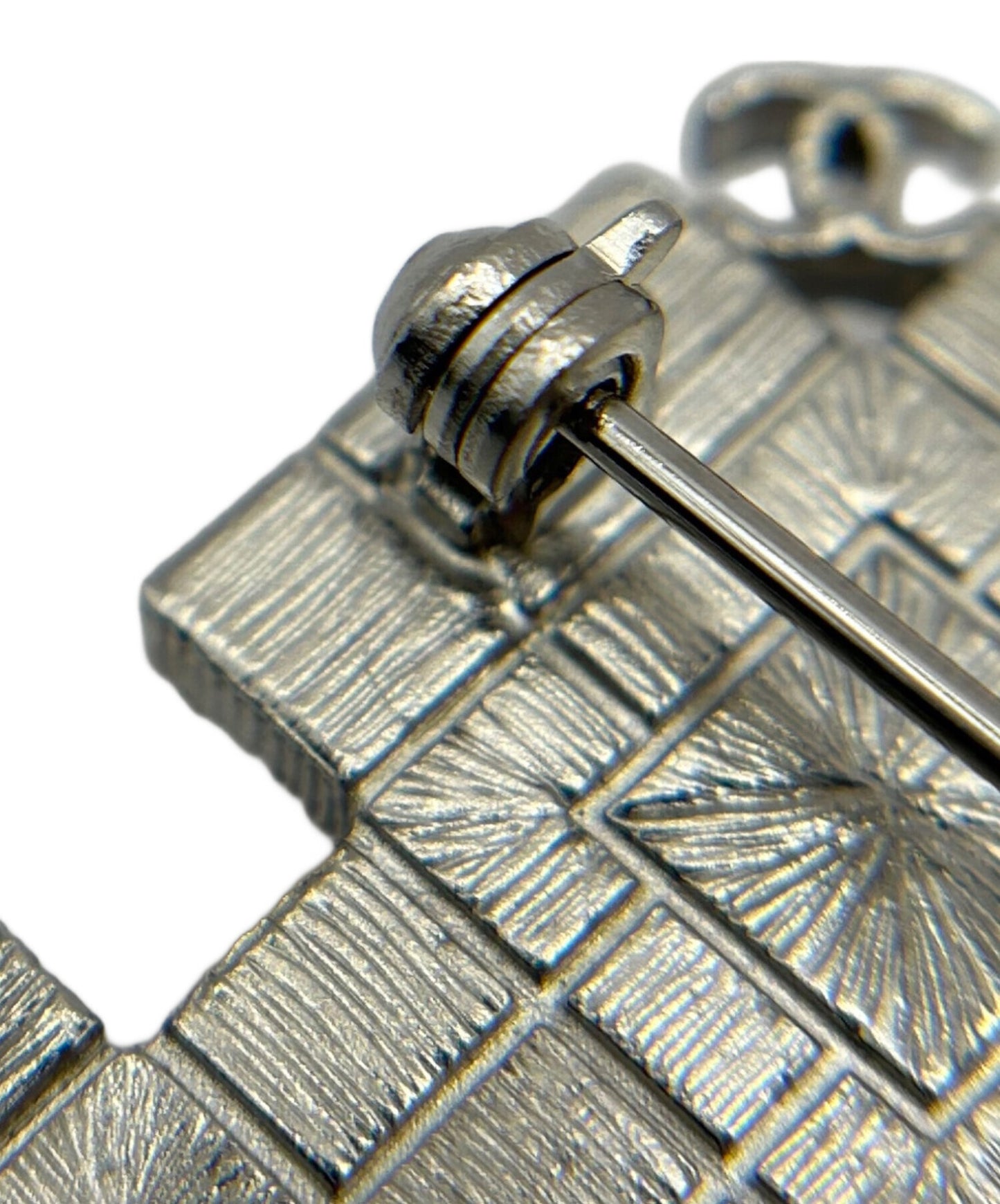 [Pre-owned] CHANEL Coco Mark Square Rhinestone Brooch