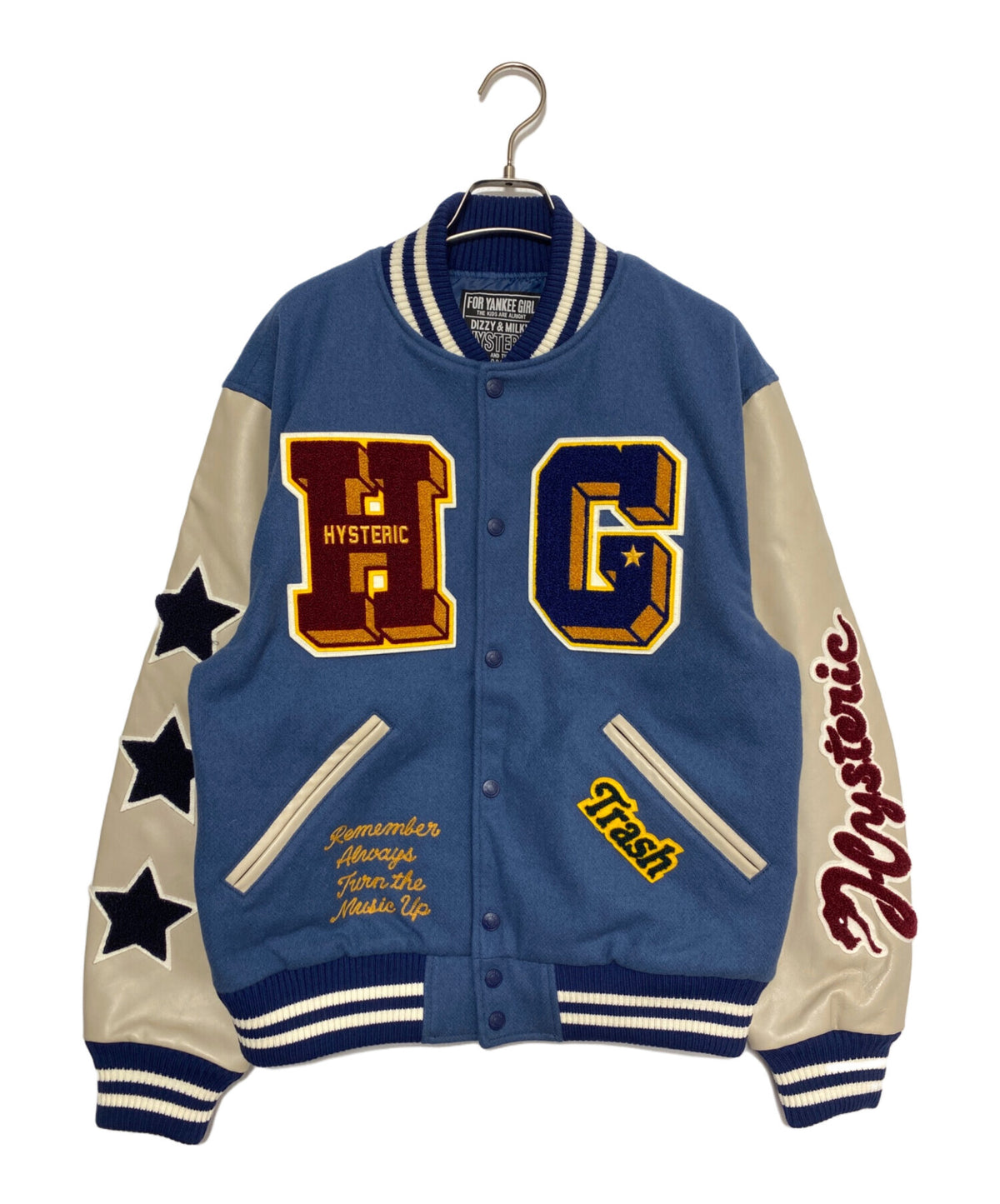 [Pre-owned] Hysteric Glamour TURN THE MUSIC UP embroidered stadium jacket 02243AB10