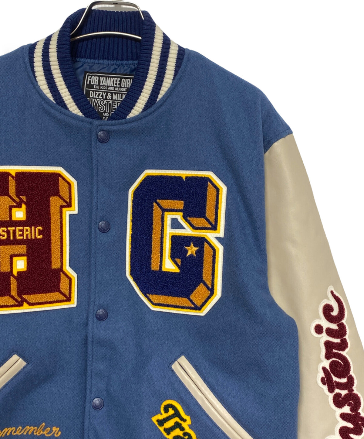 [Pre-owned] Hysteric Glamour TURN THE MUSIC UP embroidered stadium jacket 02243AB10