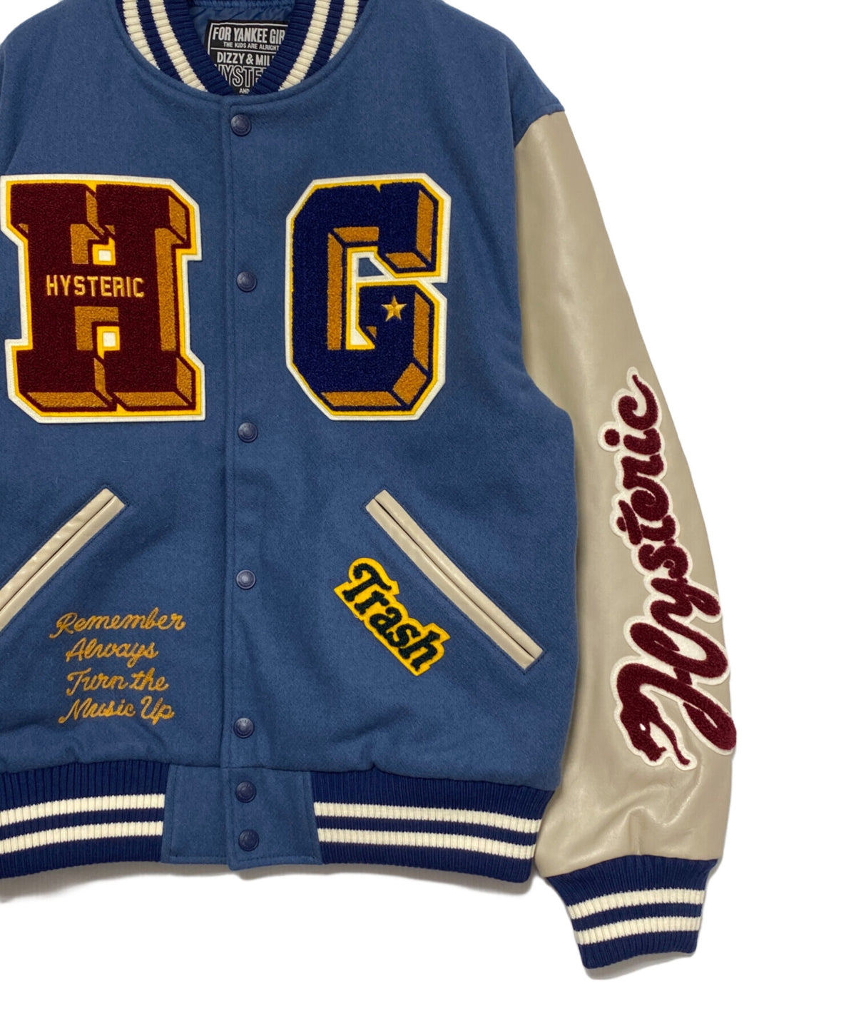 [Pre-owned] Hysteric Glamour TURN THE MUSIC UP embroidered stadium jacket 02243AB10