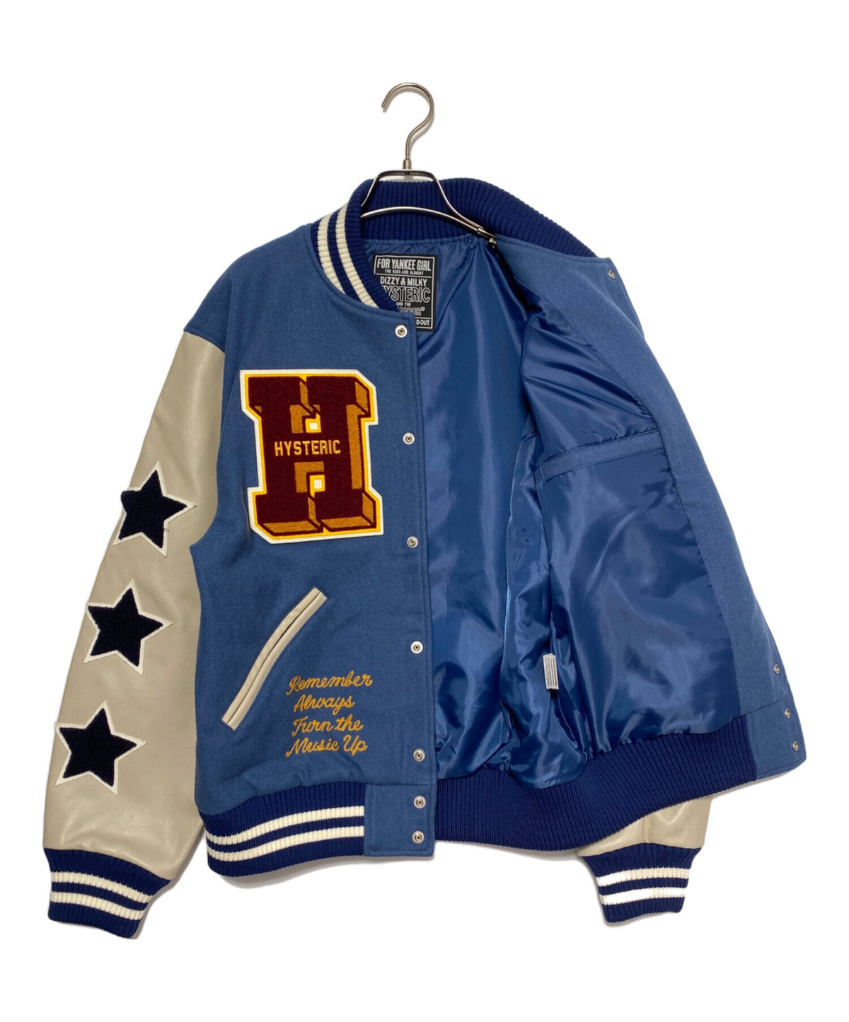 [Pre-owned] Hysteric Glamour TURN THE MUSIC UP embroidered stadium jacket 02243AB10
