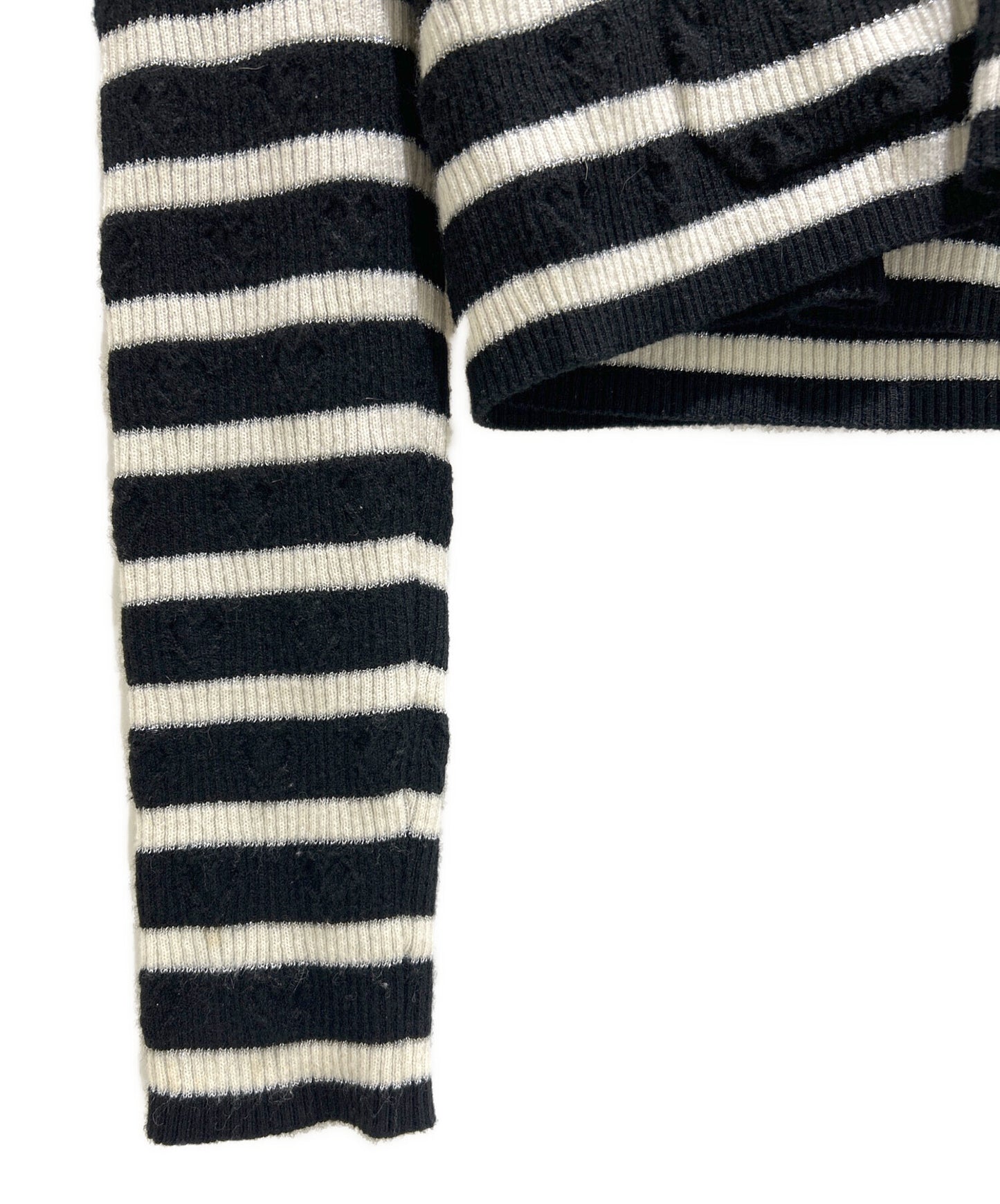 [Pre-owned] CHANEL Coco Border Ensemble Cardigan / Coco Mark / Cashmere / Cashmere Cardigan P73508K10567