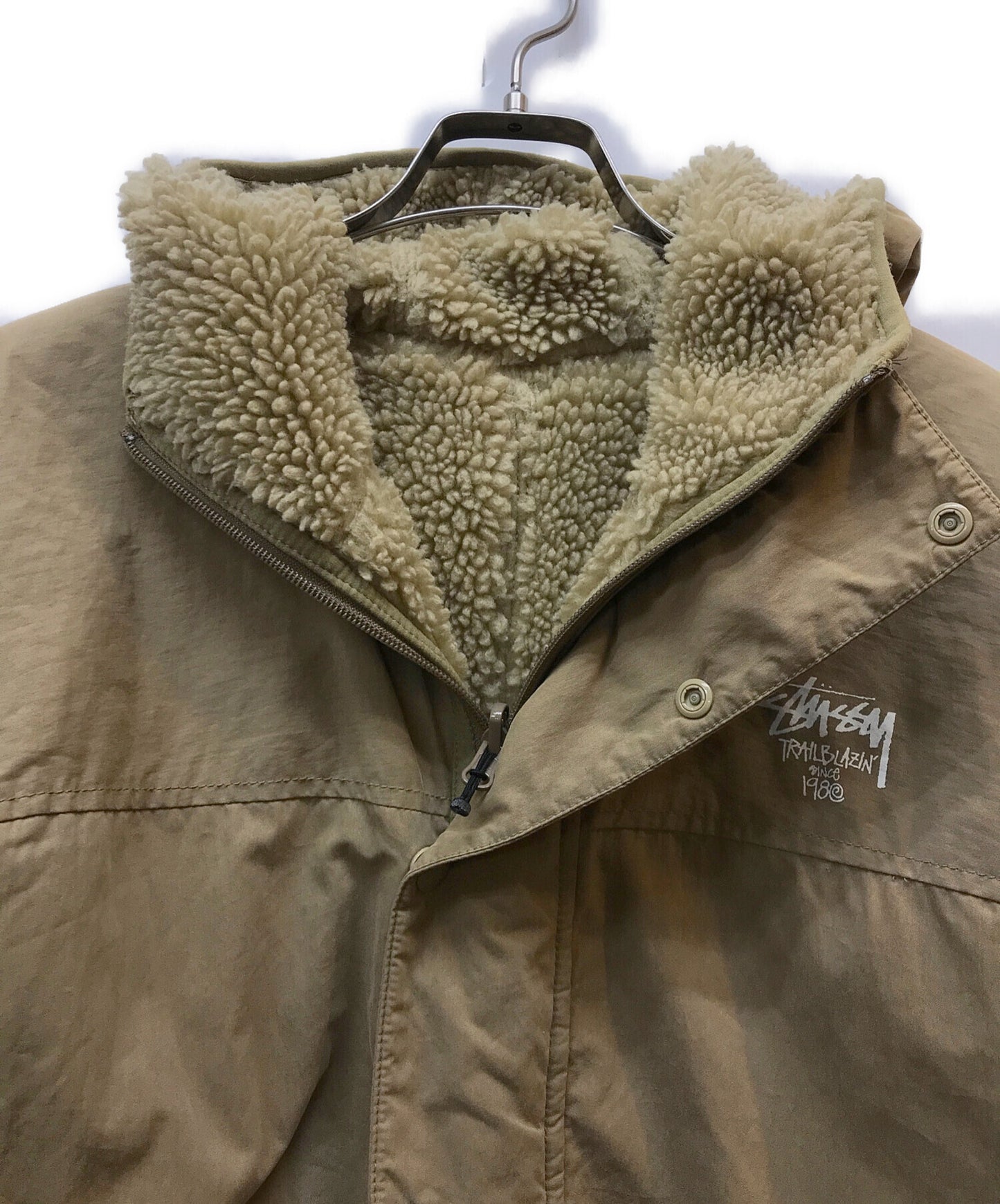[Pre-owned] stussy Reversible Boa Fleece Jacket