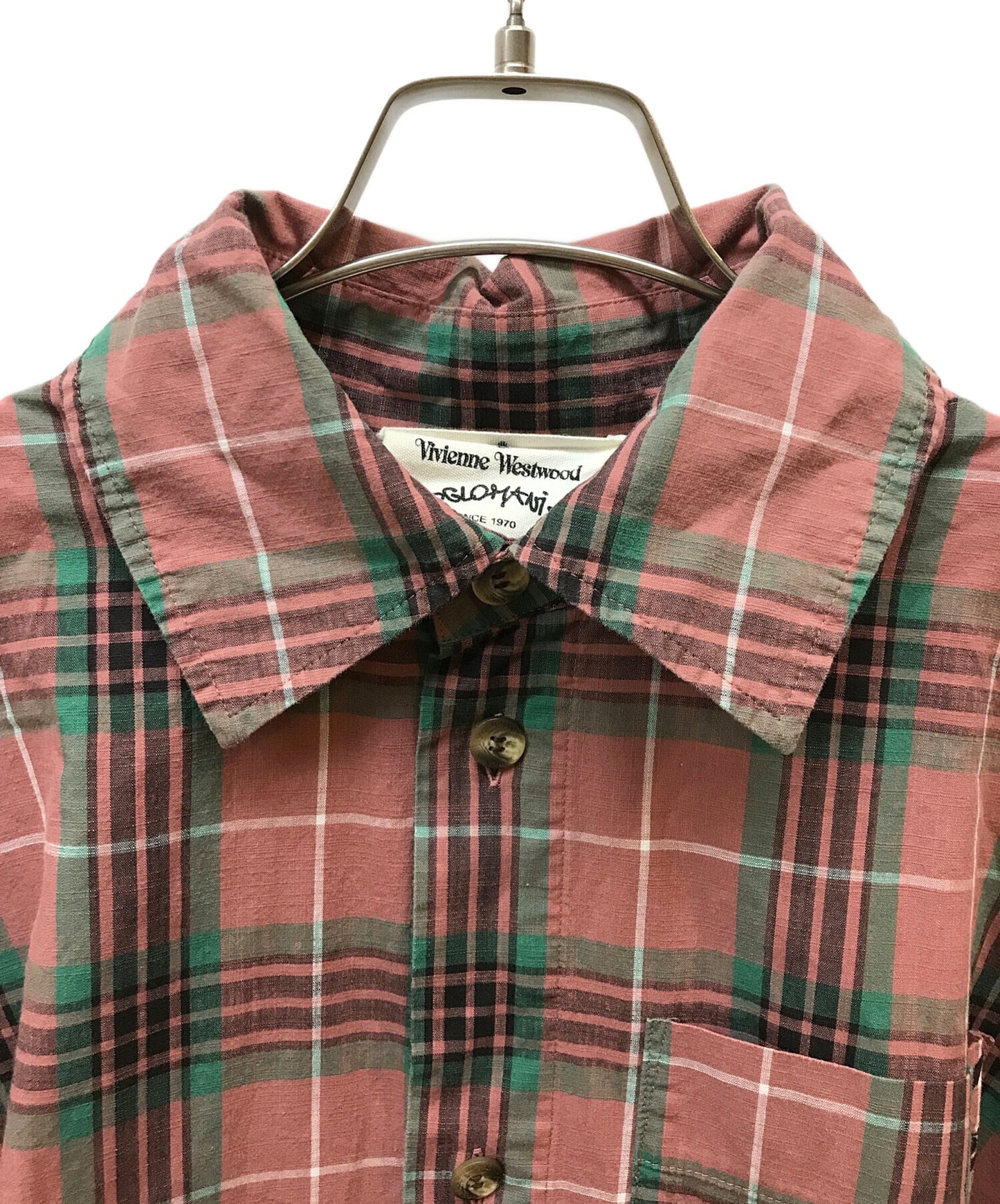 [Pre-owned] Vivienne Westwood ANGLOMANIA Short Sleeve Check Shirt Dress 15-01-591017