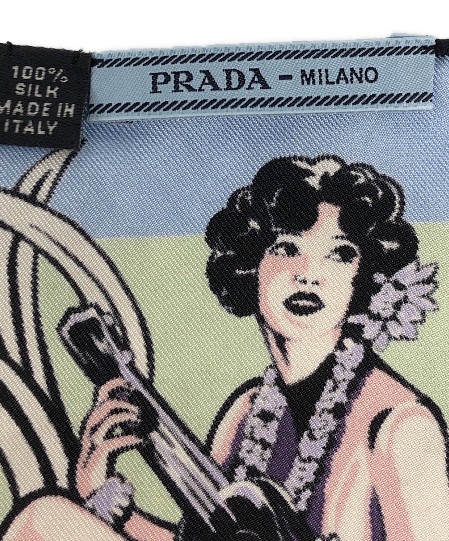 [Pre-owned] PRADA Printed twill scarf