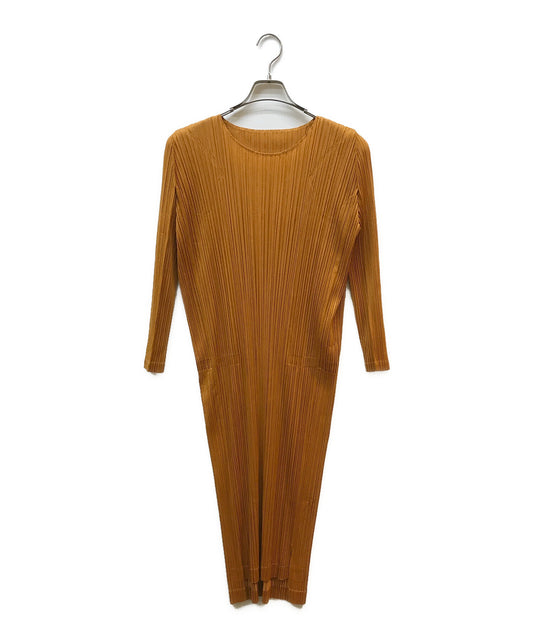 [Pre-owned] PLEATS PLEASE Pleated Long Sleeve Dress PP31JH434/3