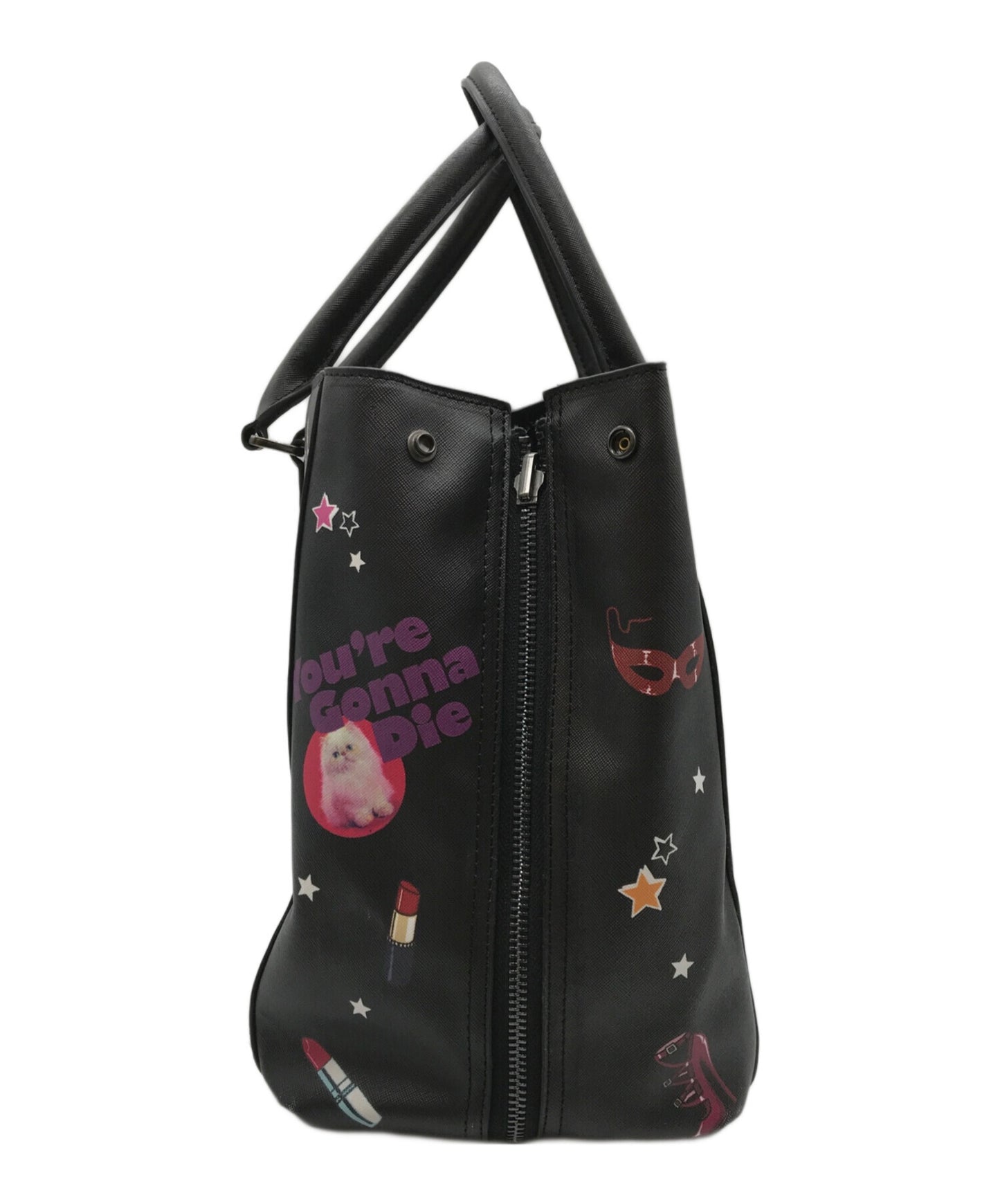 [Pre-owned] Hysteric Glamour STICKER pattern reversible tote