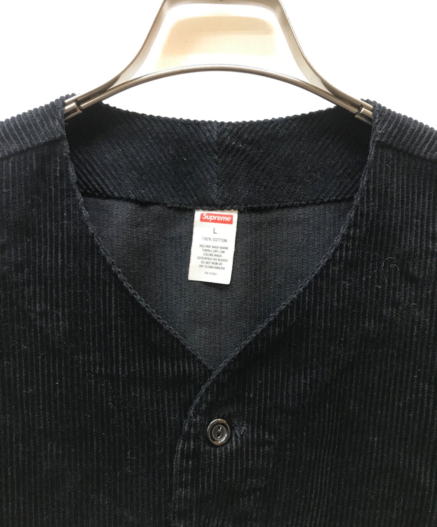 [Pre-owned] SUPREME 18SS CORDUROY BASEBALL JERSEY