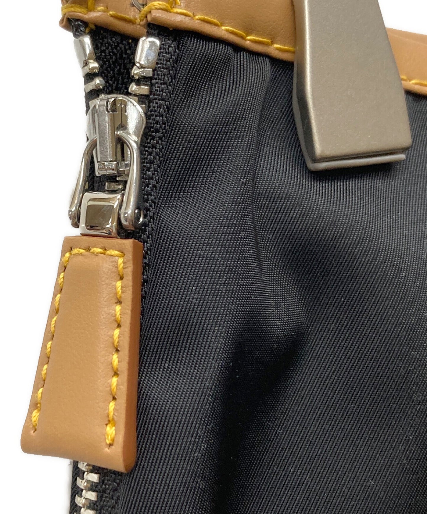 [Pre-owned] PRADA RE-NYLON leather trim mini skirt 21H969