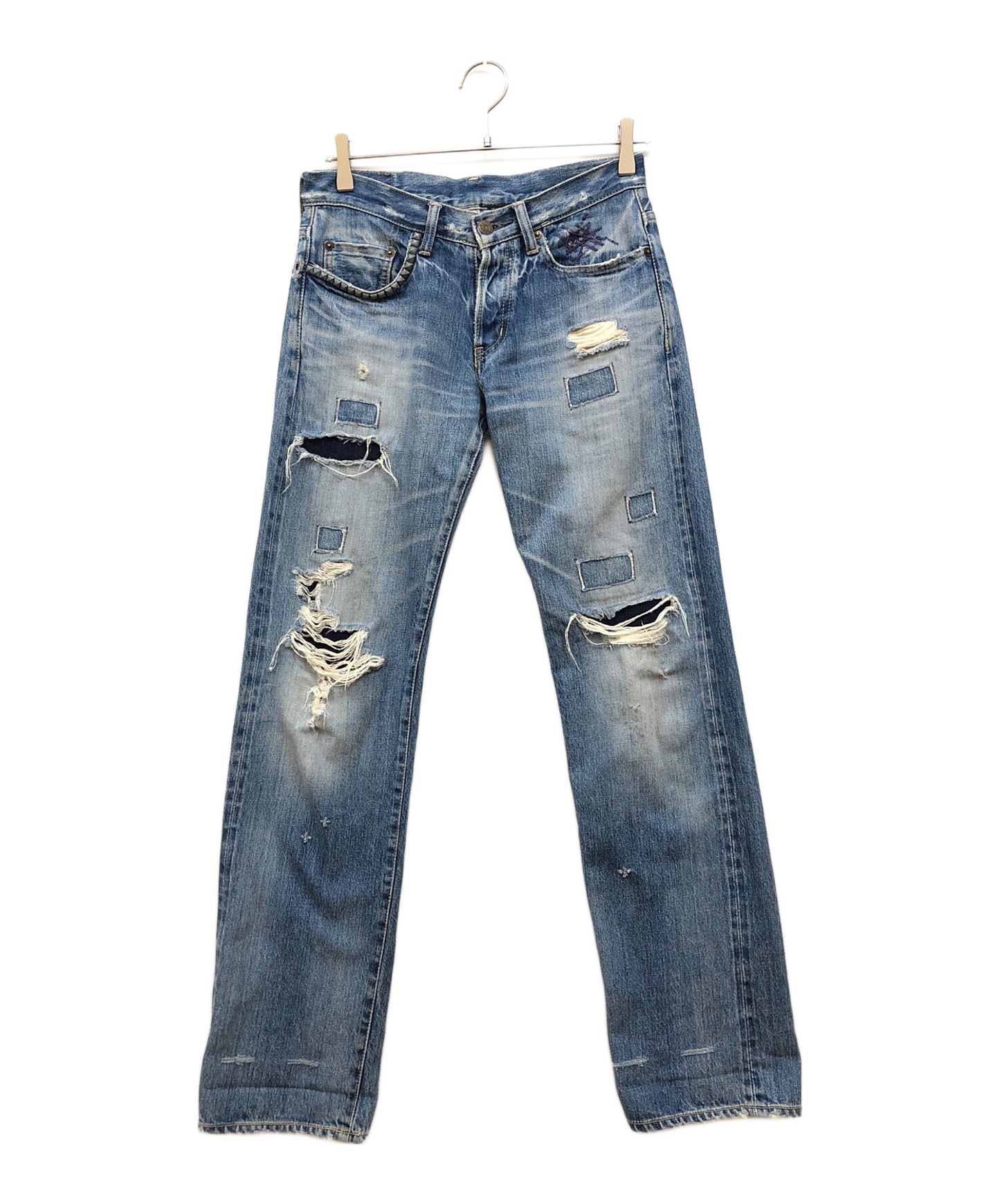 [Pre-owned] Hysteric Glamour Damaged denim pants