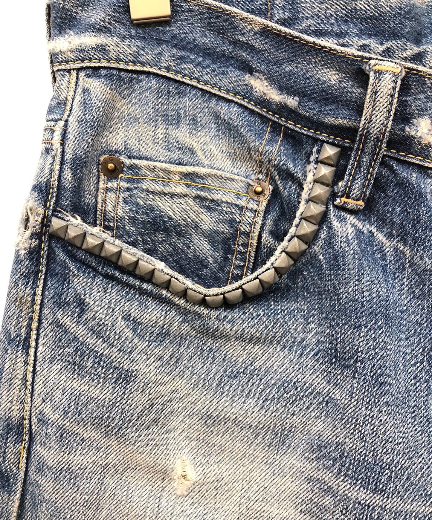 [Pre-owned] Hysteric Glamour Damaged denim pants