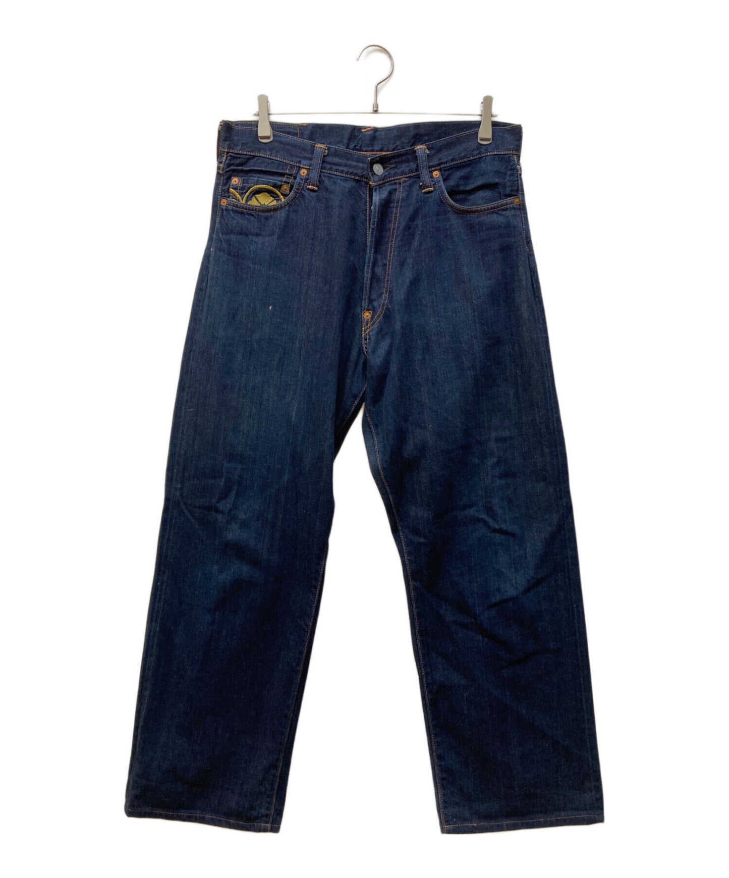 [Pre-owned] EVISU 1471 Denim pants with embroidered family crest