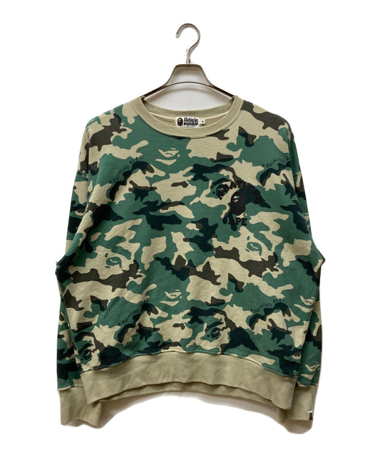 [Pre-owned] A BATHING APE Woodland Camo Loose Fit Crewneck 001SWJ301011M