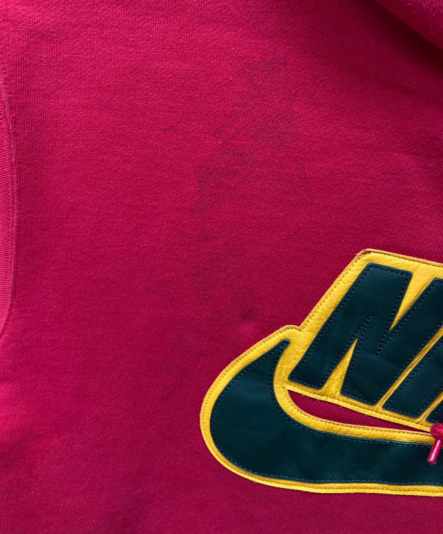 [Pre-owned] SUPREME 19FW Leather Applique Hooded Sweatshirt CK6225-687