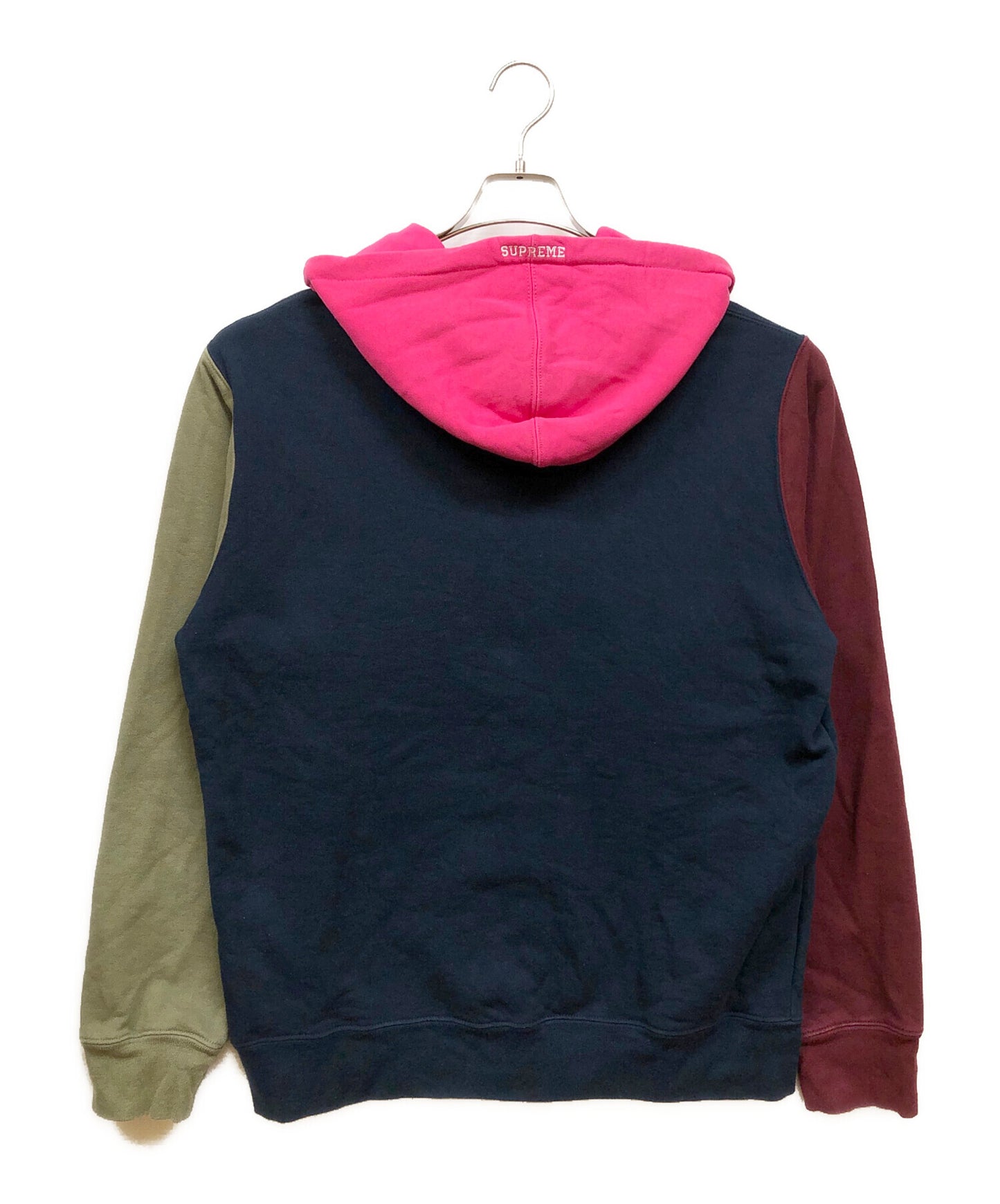 [Pre-owned] SUPREME 19SS S Logo Colorblocked Hooded Sweatshirt