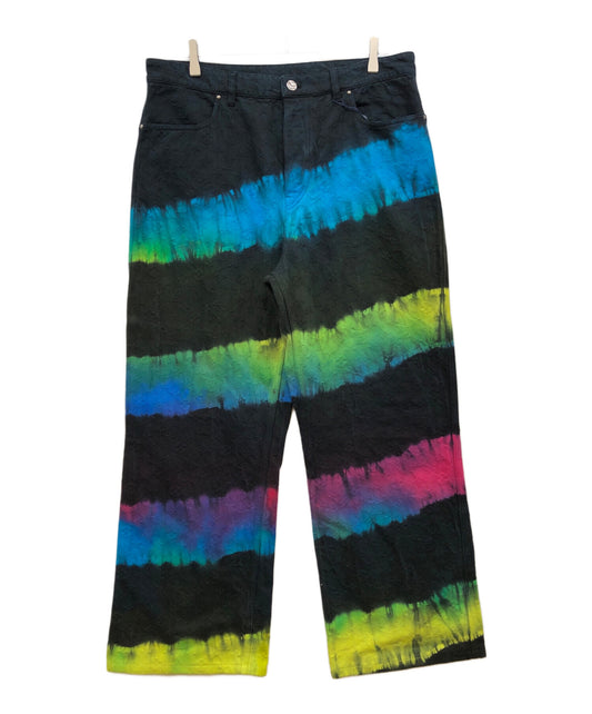 [Pre-owned] LOUIS VUITTON Monogram Jacquard Rainbow Baggy Denim Pants RM221 LIT HMD73W