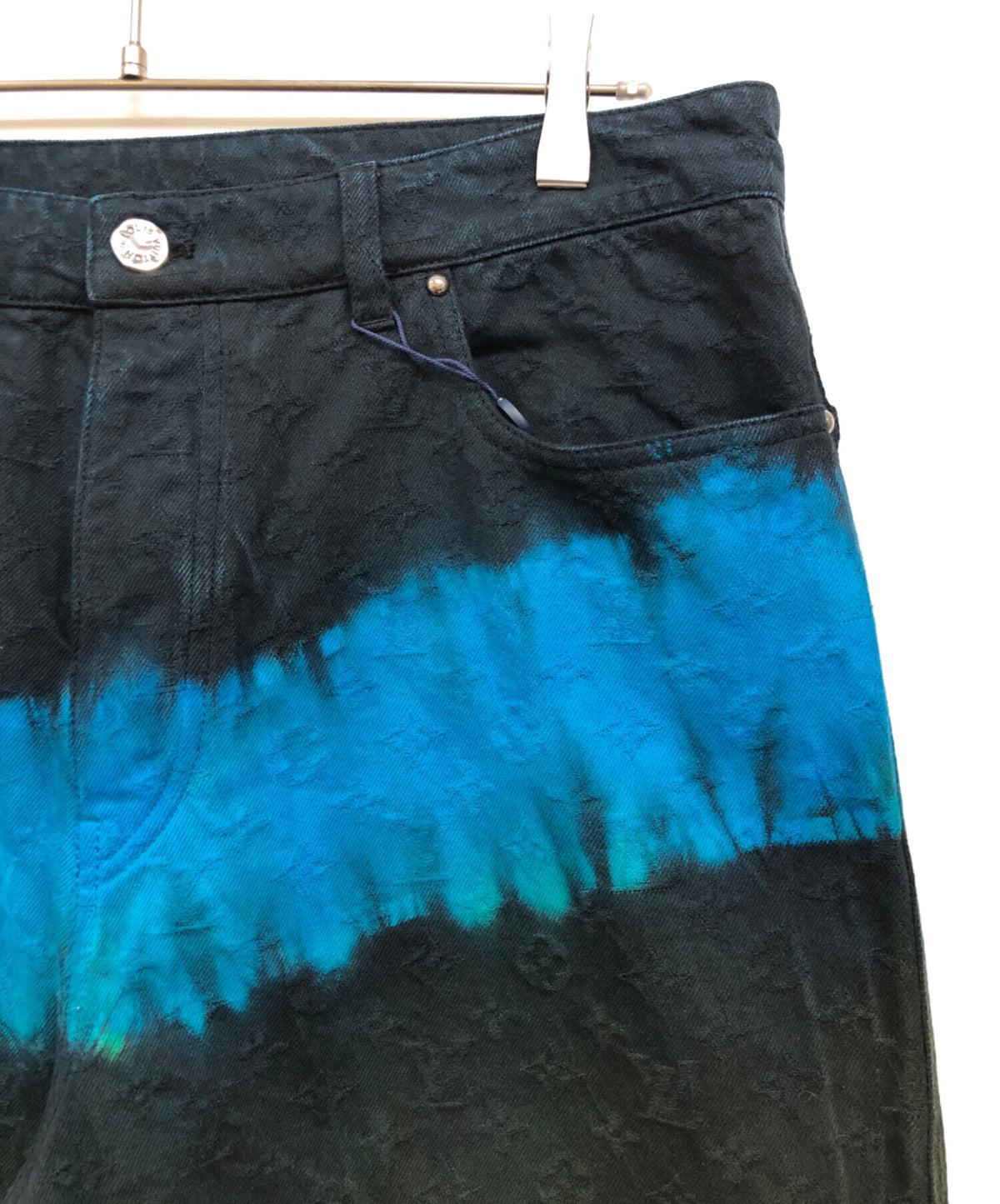 [Pre-owned] LOUIS VUITTON Monogram Jacquard Rainbow Baggy Denim Pants RM221 LIT HMD73W