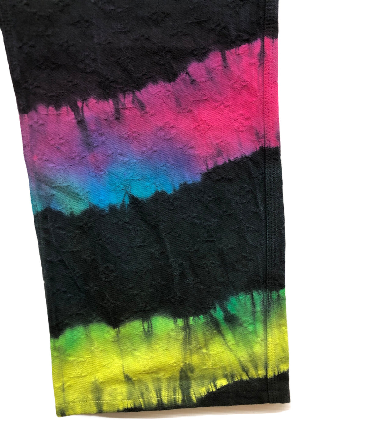 [Pre-owned] LOUIS VUITTON Monogram Jacquard Rainbow Baggy Denim Pants RM221 LIT HMD73W