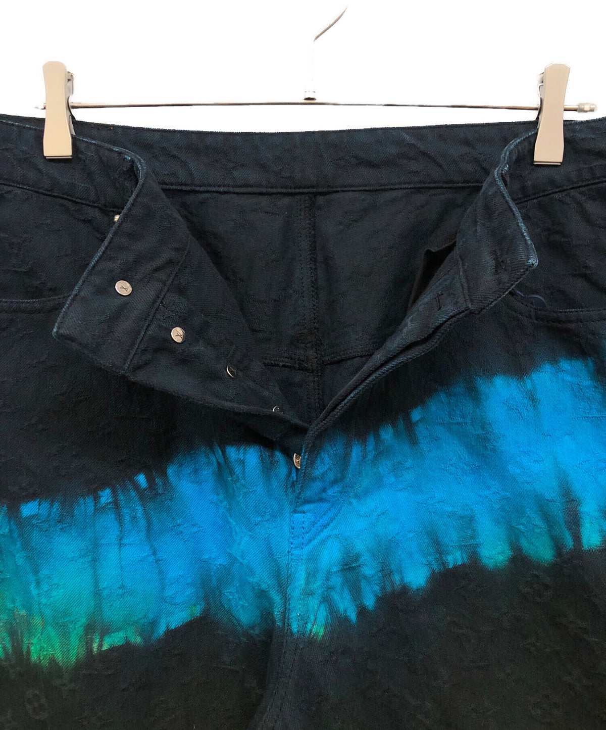 [Pre-owned] LOUIS VUITTON Monogram Jacquard Rainbow Baggy Denim Pants RM221 LIT HMD73W