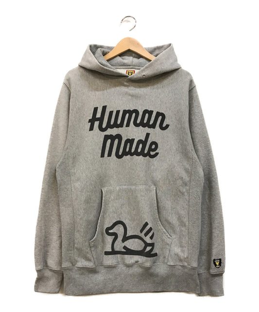 [Pre-owned] HUMAN MADE HEAVYWEIGHT DUCK HOODIE Duck print pullover hoodie