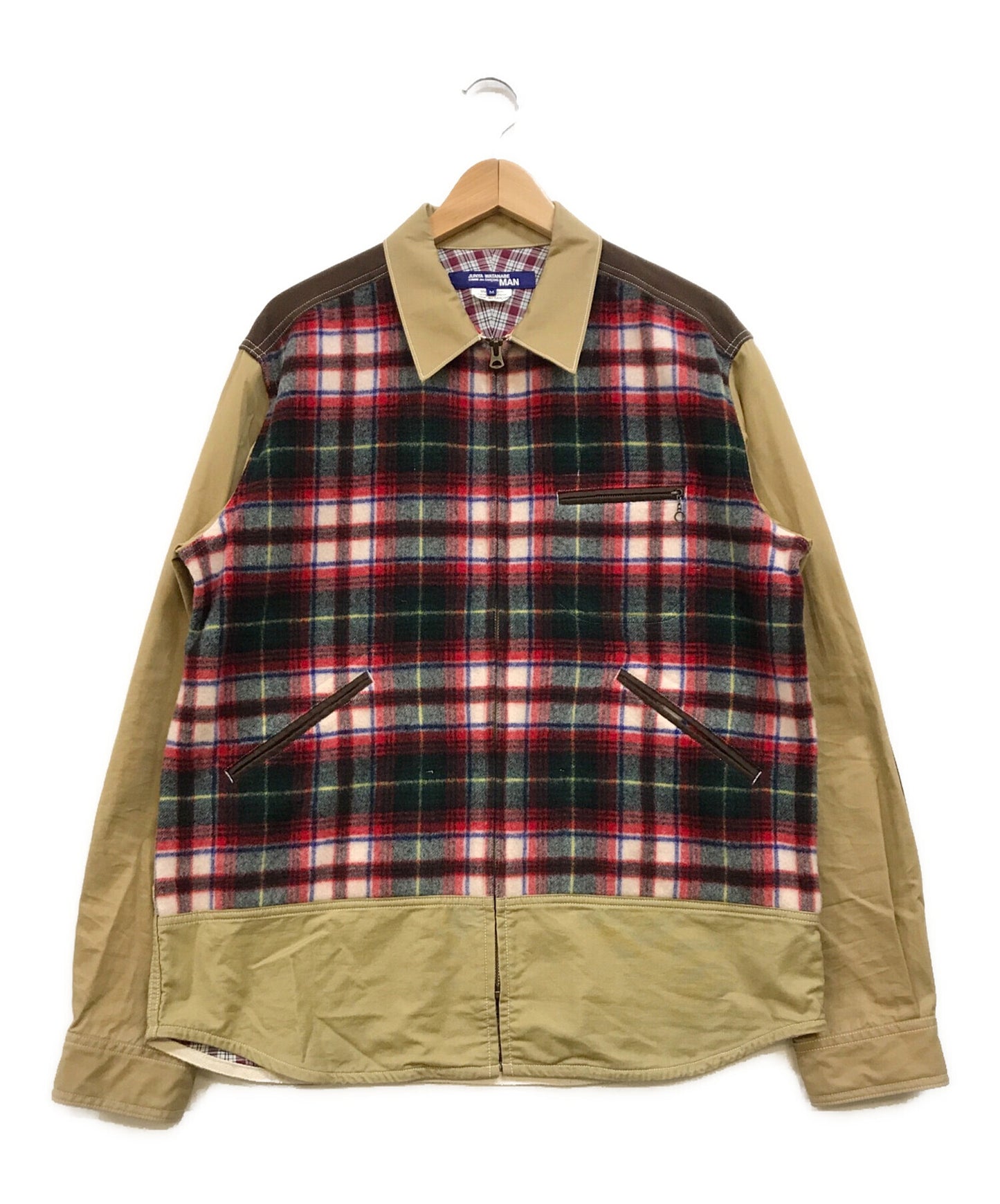 [Pre-owned] COMME des GARCONS JUNYA WATANABE MAN check cropped zip shirt WH-B023