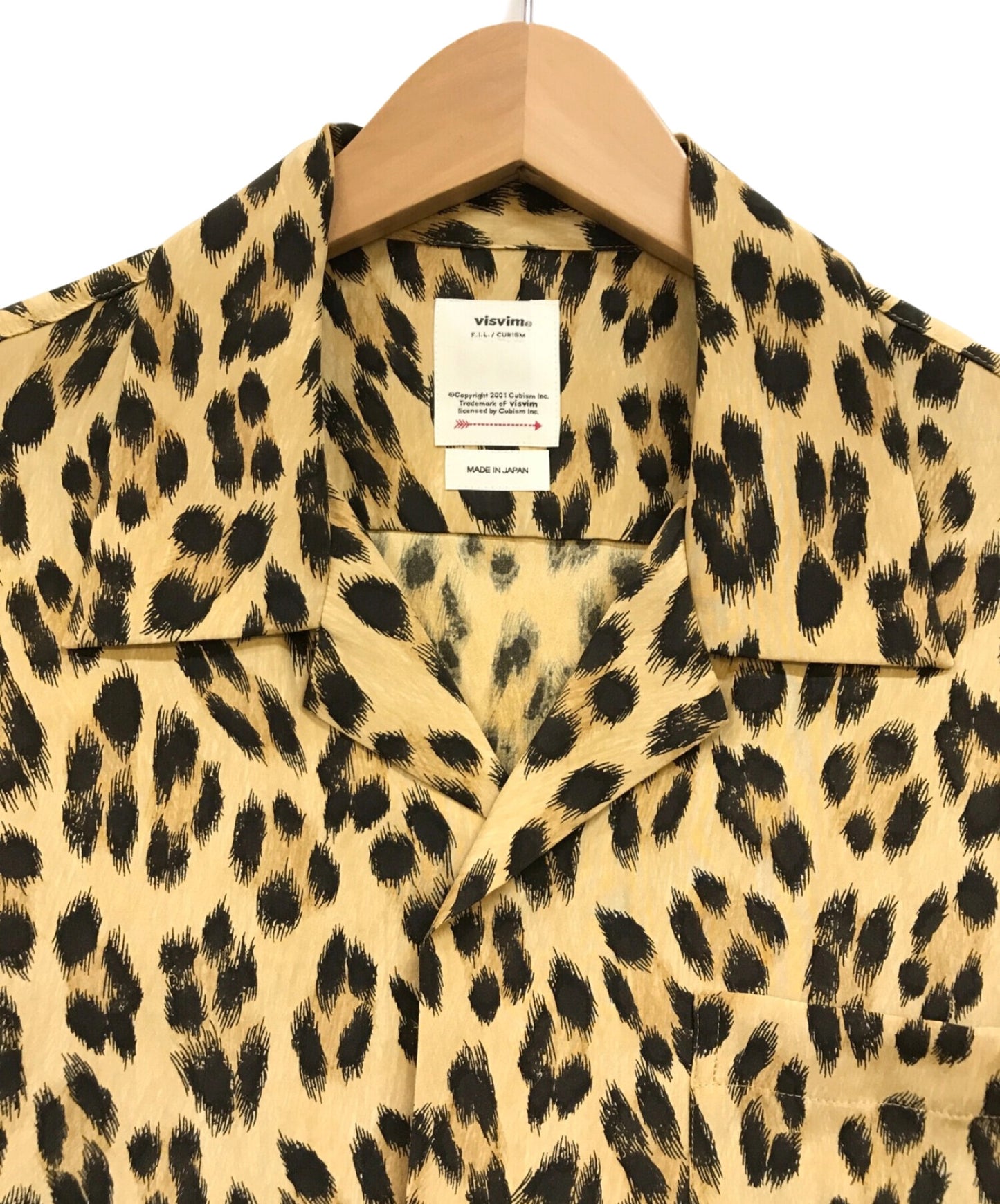 [Pre-owned] VISVIM CABAN SHIRT S/S LEOPARD Silk Shirt Leopard 0122205011018