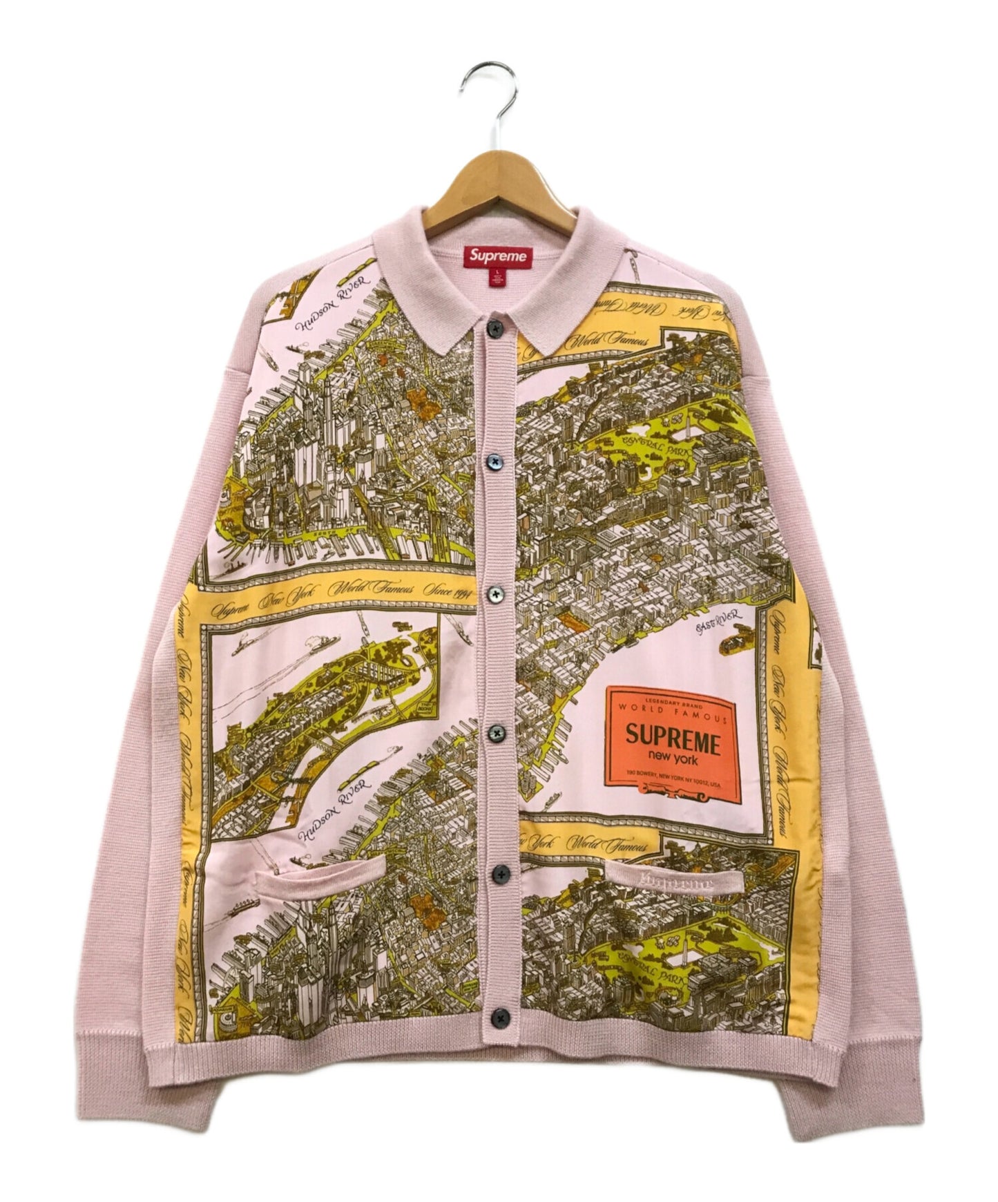 [Pre-owned] SUPREME silk map cardigan silk map cardigan