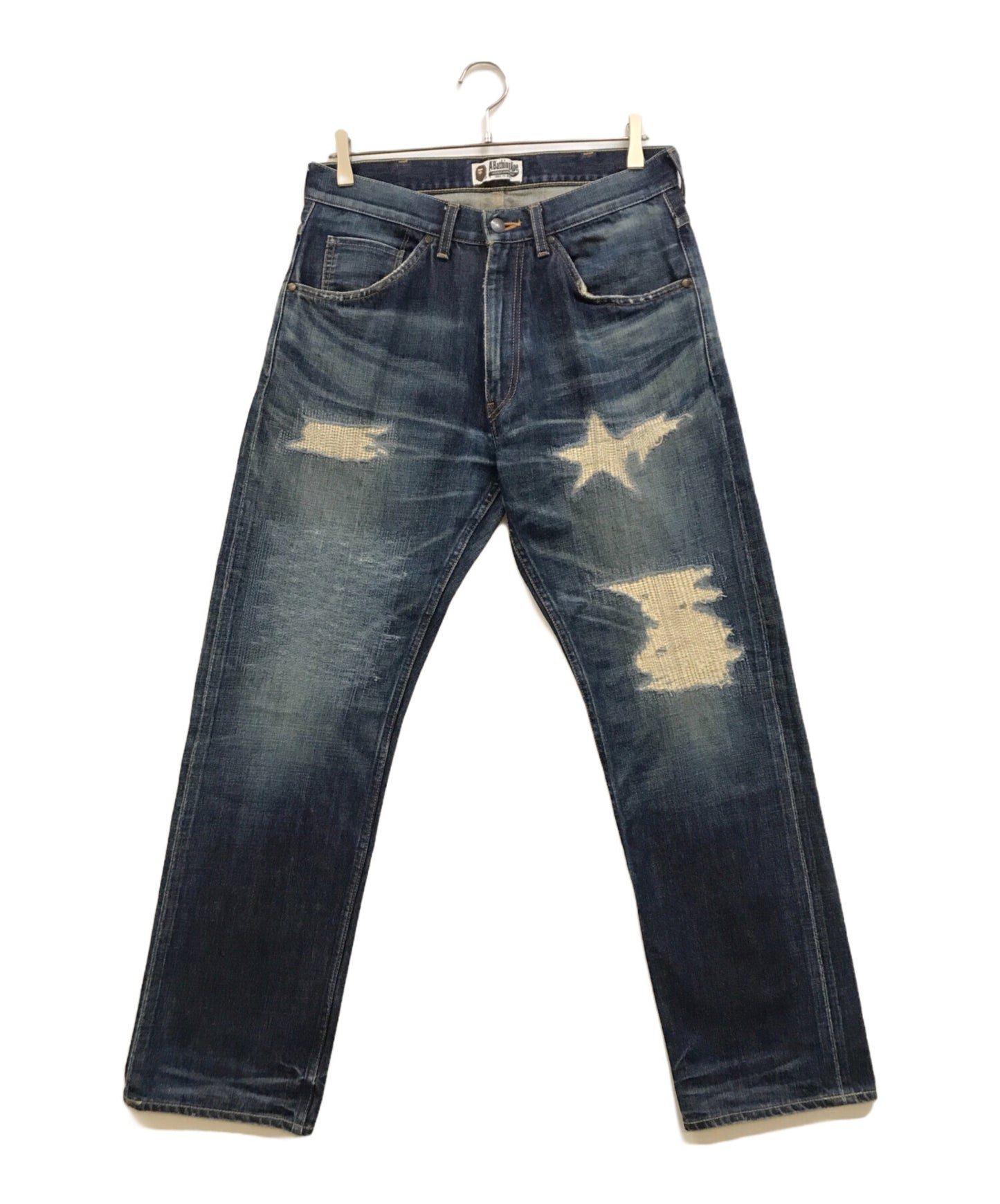 [Pre-owned] A BATHING APE Damaged denim pants