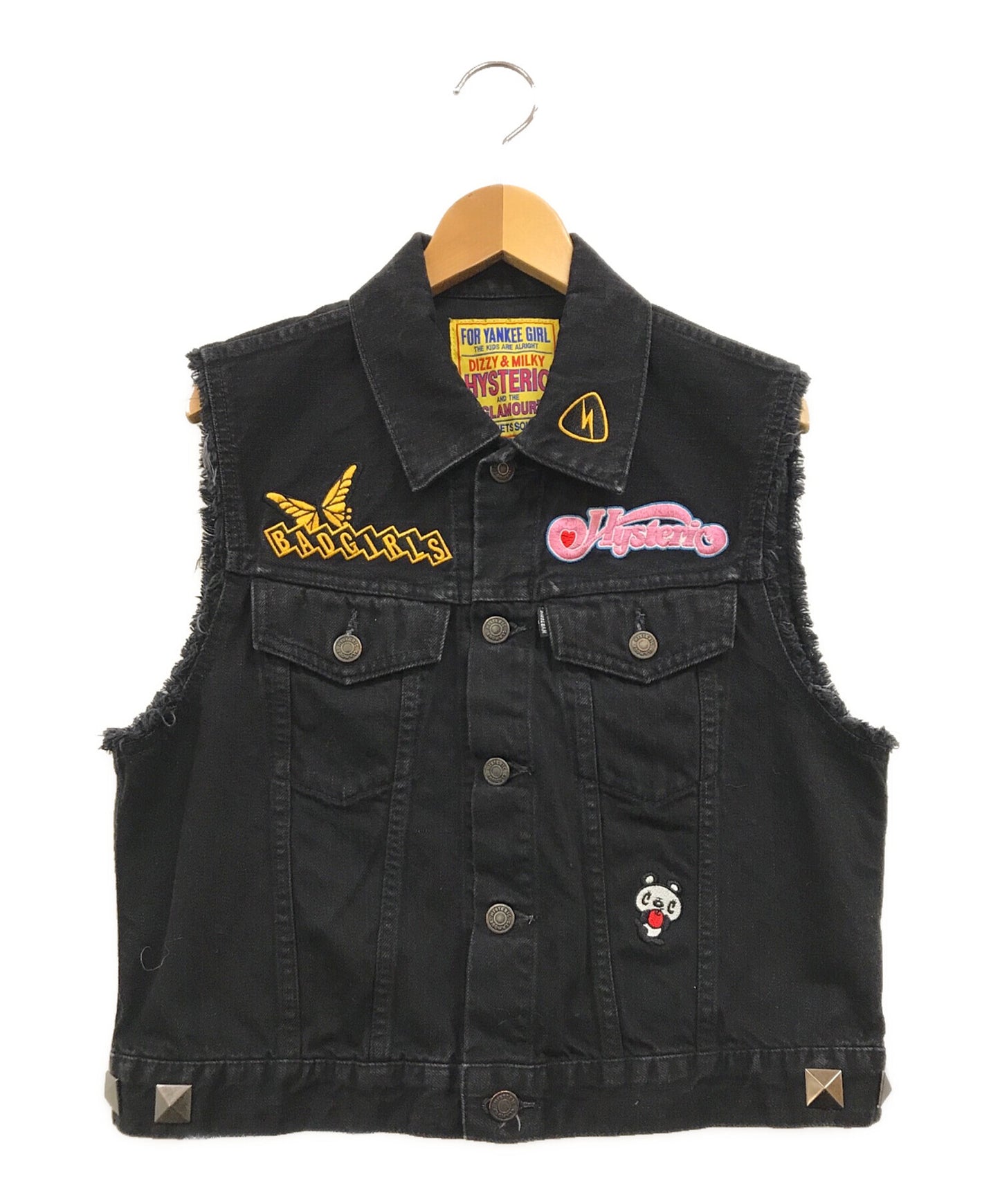 [Pre-owned] Hysteric Glamour AD GIRLS Embroidery Custom Denim Vest 01231AV01
