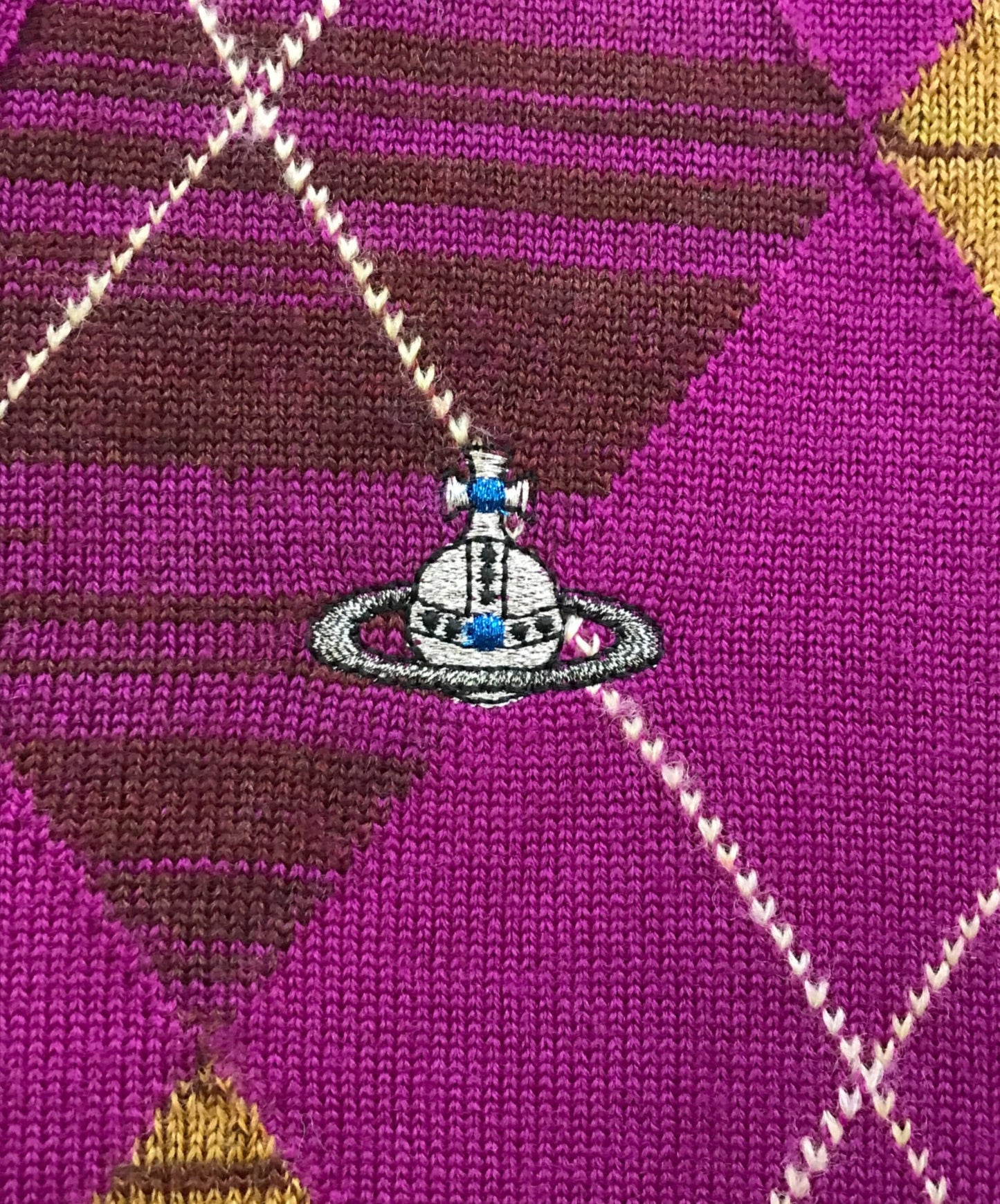 [Pre-owned] Vivienne Westwood man Orb One Point Argyle Knit Cardigan VW-S1-80567