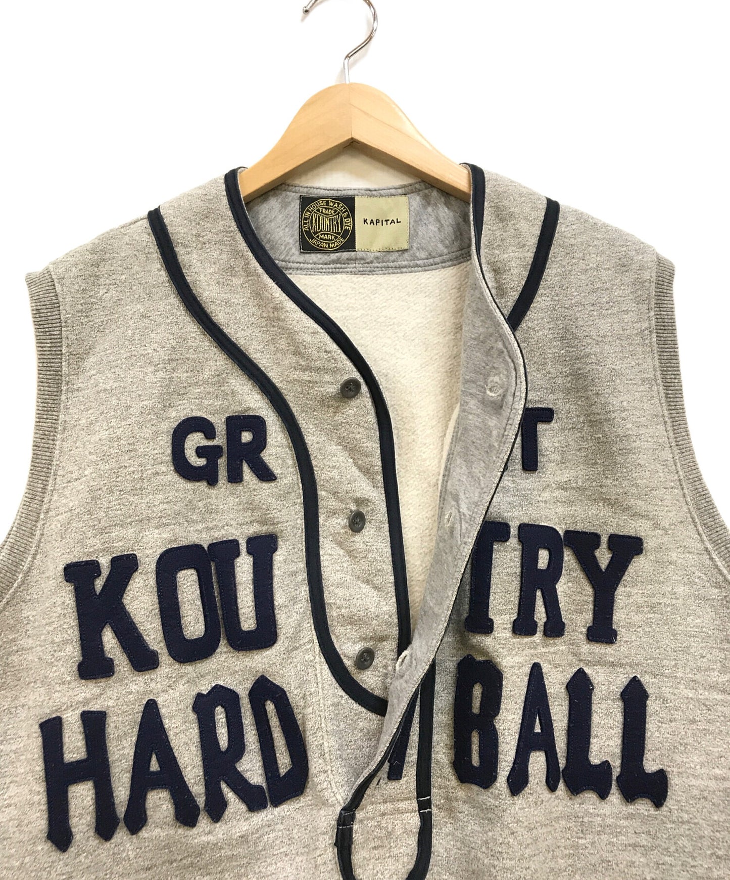 [Pre-owned] KAPITAL Baseball Henley Vest K2211SC128