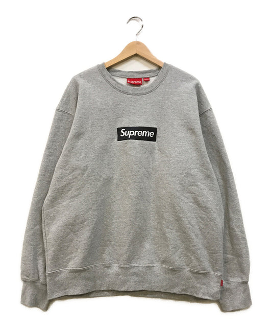 [Pre-owned] SUPREME Box Logo Crewneck Heather Grey Sweatshirt