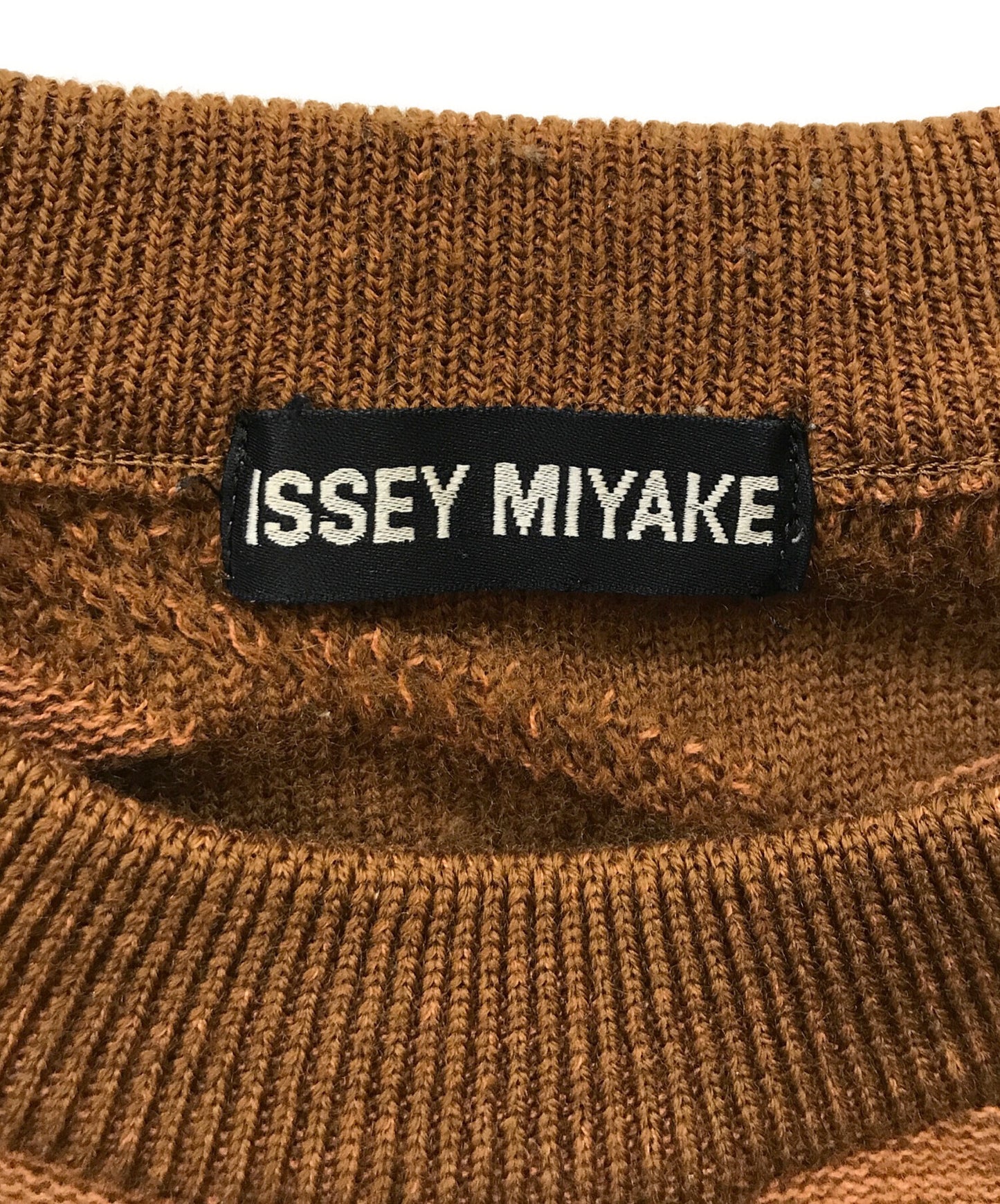 [Pre-owned] ISSEY MIYAKE Black Tag Wool Cotton 3D Knit ME31KN048