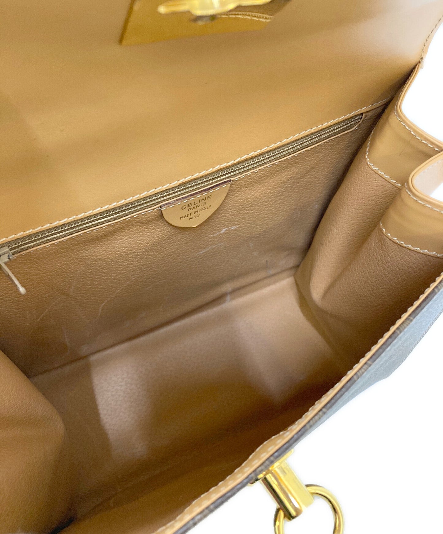 [Pre-owned] CELINE Vintage macadam flap handbag