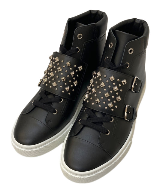 [Pre-owned] HERMES Hanky Studded High Cut Sneakers