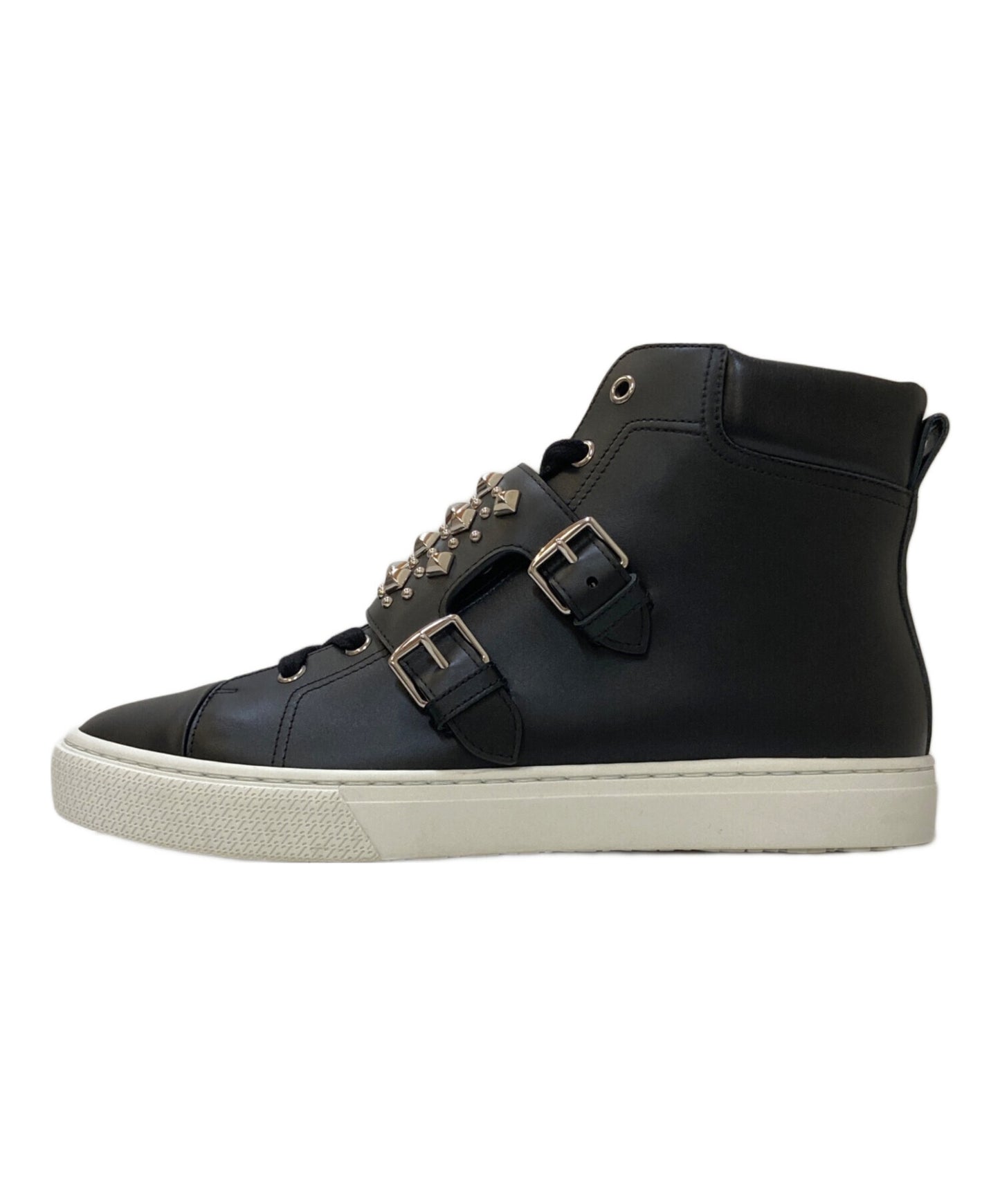 [Pre-owned] HERMES Hanky Studded High Cut Sneakers